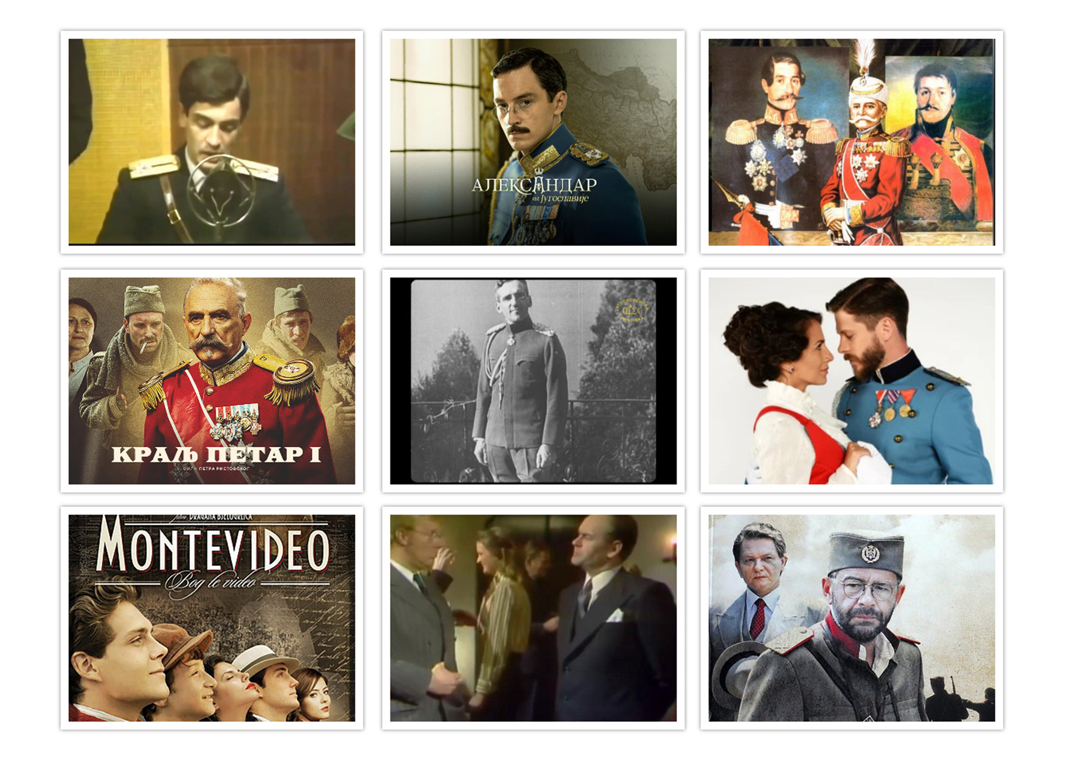 Aleksandar od Jugoslavije, Kralj Petar Prvi, Marš na Drinu, Jugoslavija po volji naroda, Dinastija Karađorđević, Na putu izdaje, Slom, Montevideo, Ravna gora, Crveni mesec