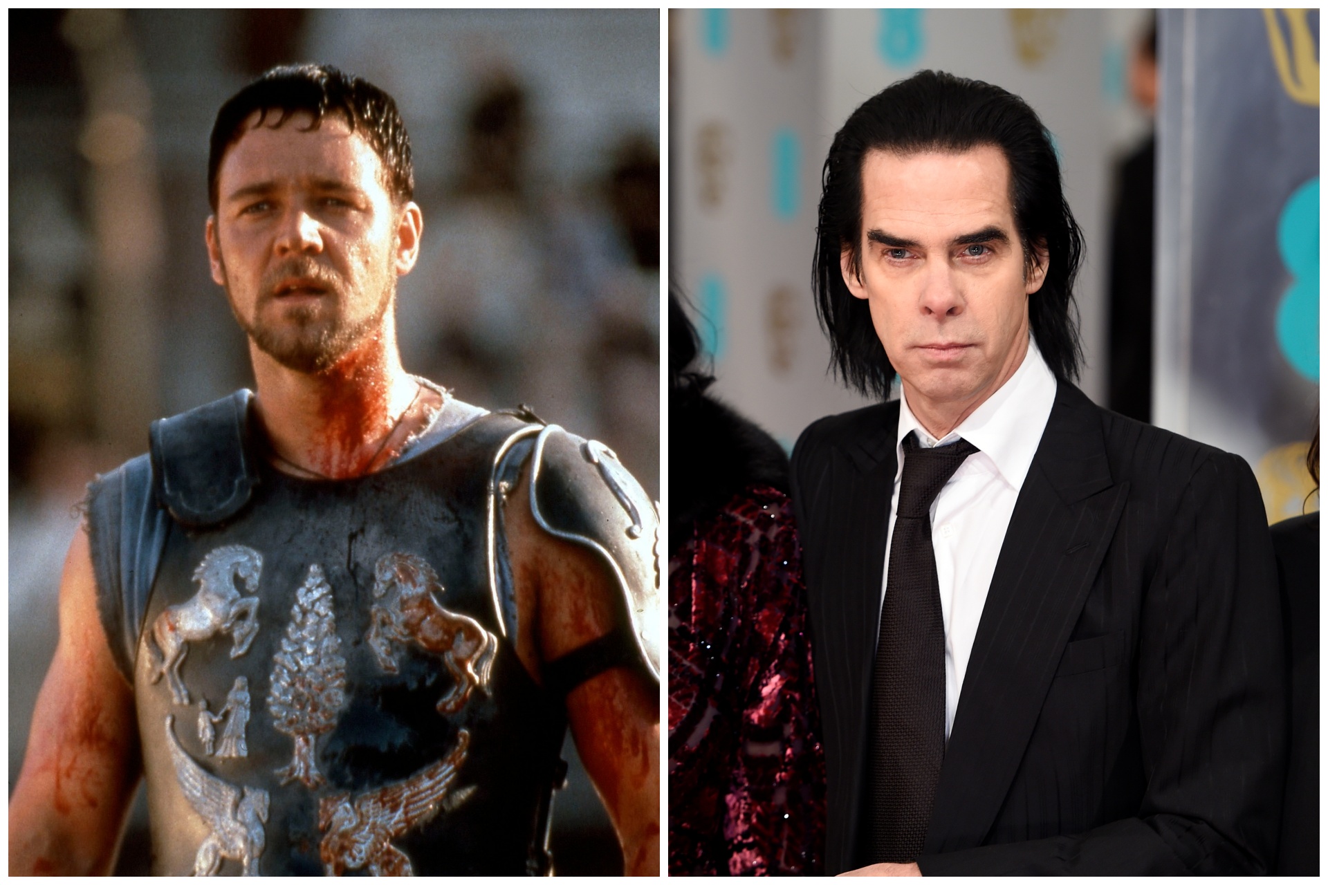 nik kejv/rasel krou kao gladijator
 kombo