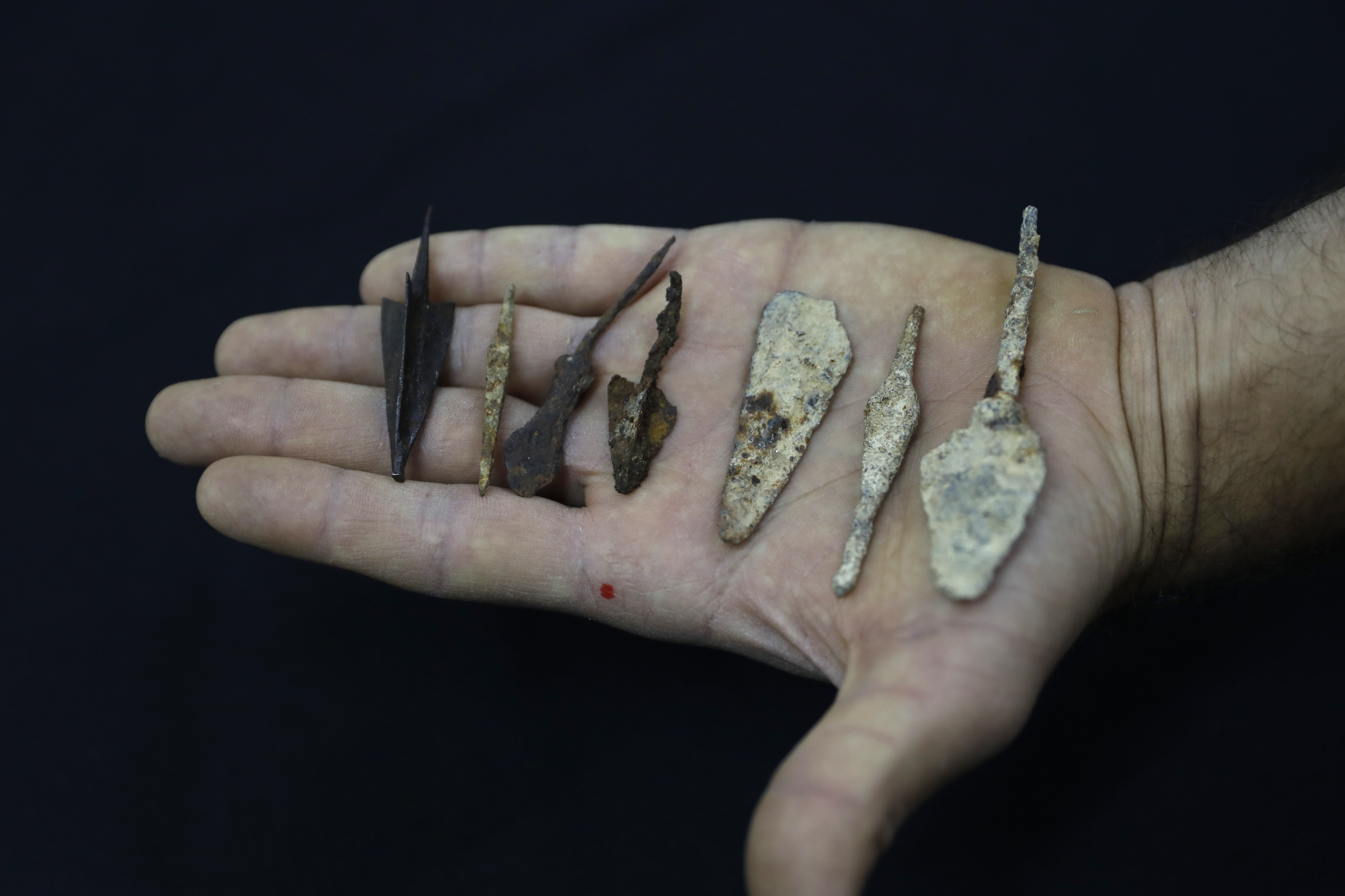 Archeological finds discovered in the Judean Desert shown at IAA laboratories