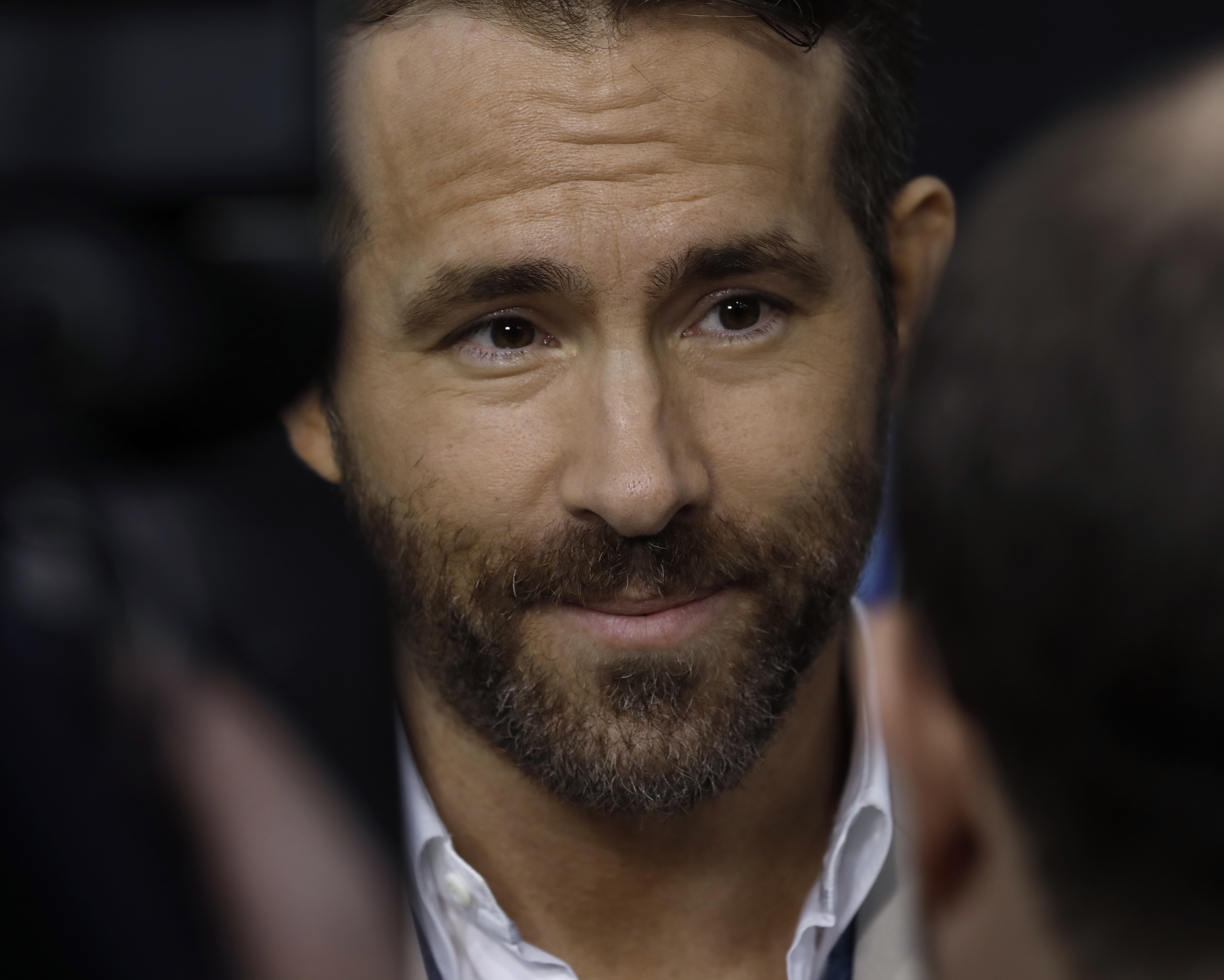epa07543572 Canadian-American actor Ryan Reynolds speaks to the media at the US premiere of the film 'Pokemon Detective Pikachu' in New York, New York, USA, 02 May 2019.  EPA-EFE/PETER FOLEY
