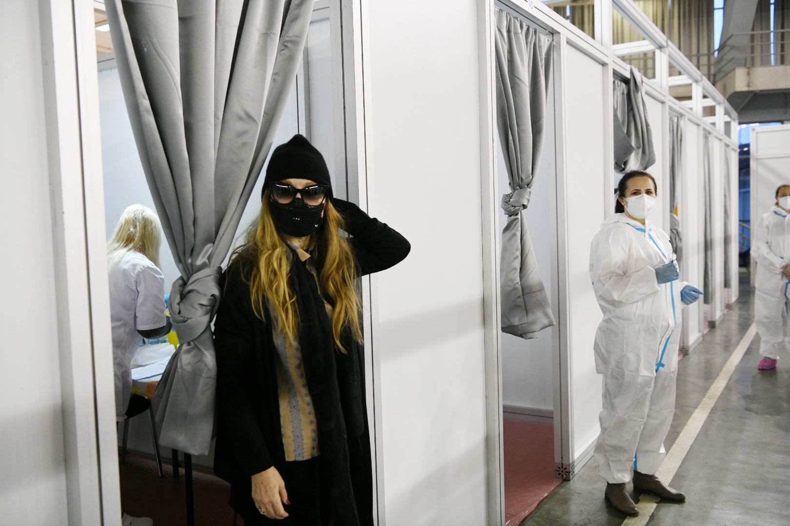 Beograd 26.01.2021. Danica Maksimović, glumica. Vakcinacija, Beogradski Sajam, pozanti, glumci, koronavirus, kovid 19 Foto: Vesna Lalić/Nova.rs