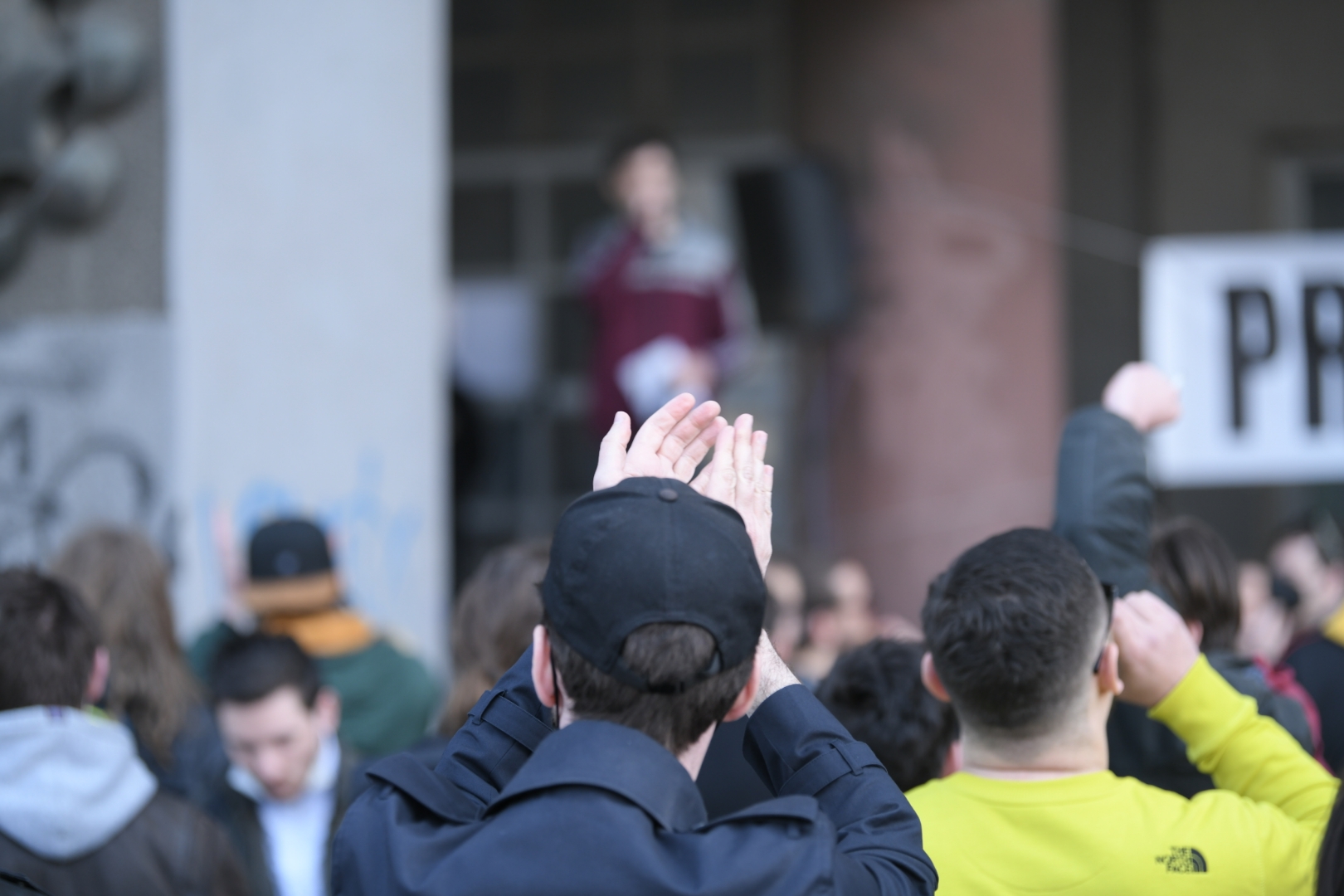Beograd 27. mart 2021. Protest umetnika ispred zgrade BIGZ-a i iseljenja iz iste Foto:Dragan Mujan/Nova.rs