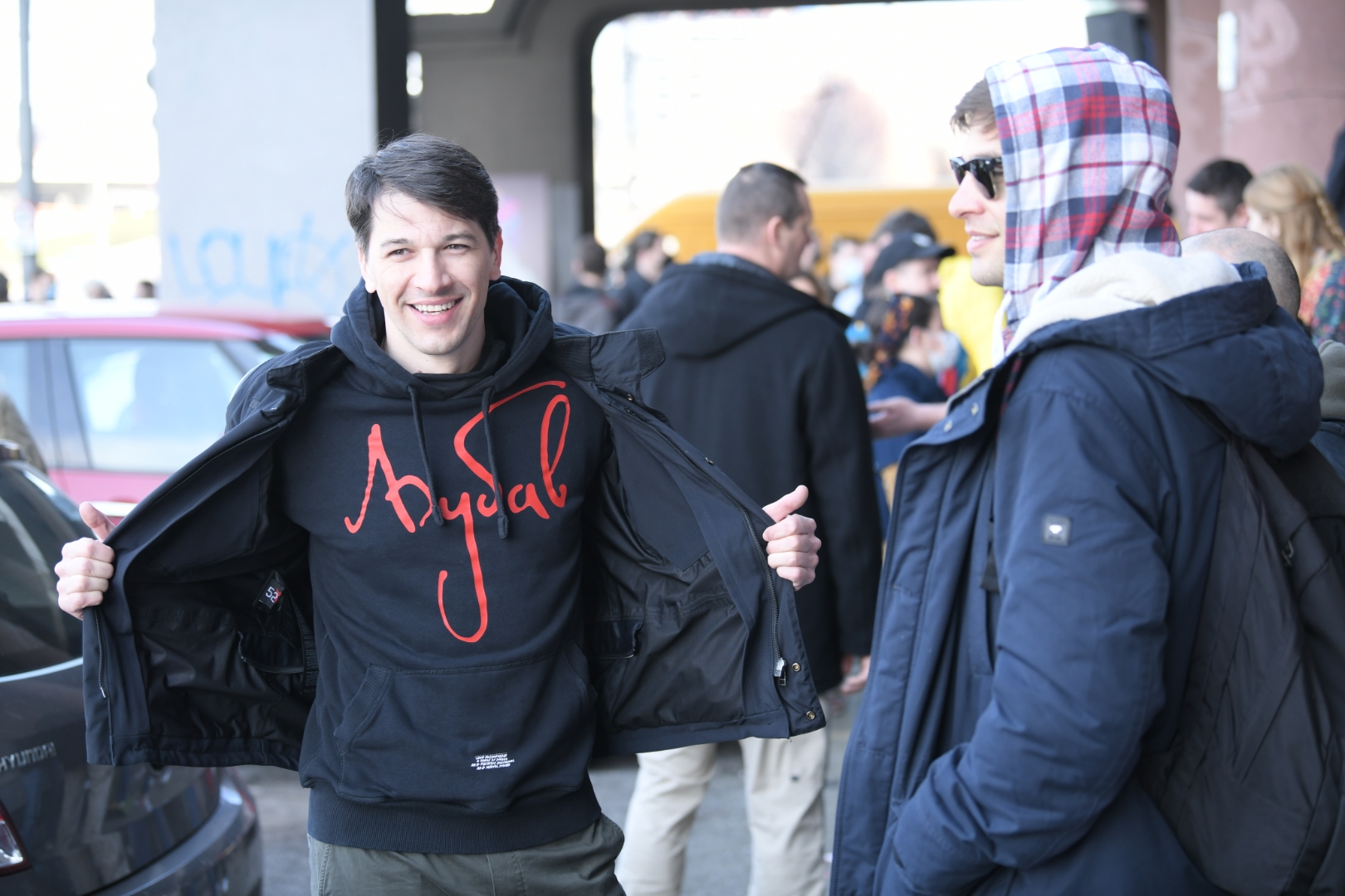 Beograd 27. mart 2021. Protest umetnika ispred zgrade BIGZ-a i iseljenja iz iste Foto:Dragan Mujan/Nova.rs