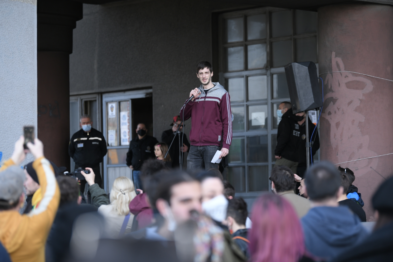 Beograd 27. mart 2021. Protest umetnika ispred zgrade BIGZ-a i iseljenja iz iste Foto:Dragan Mujan/Nova.rs