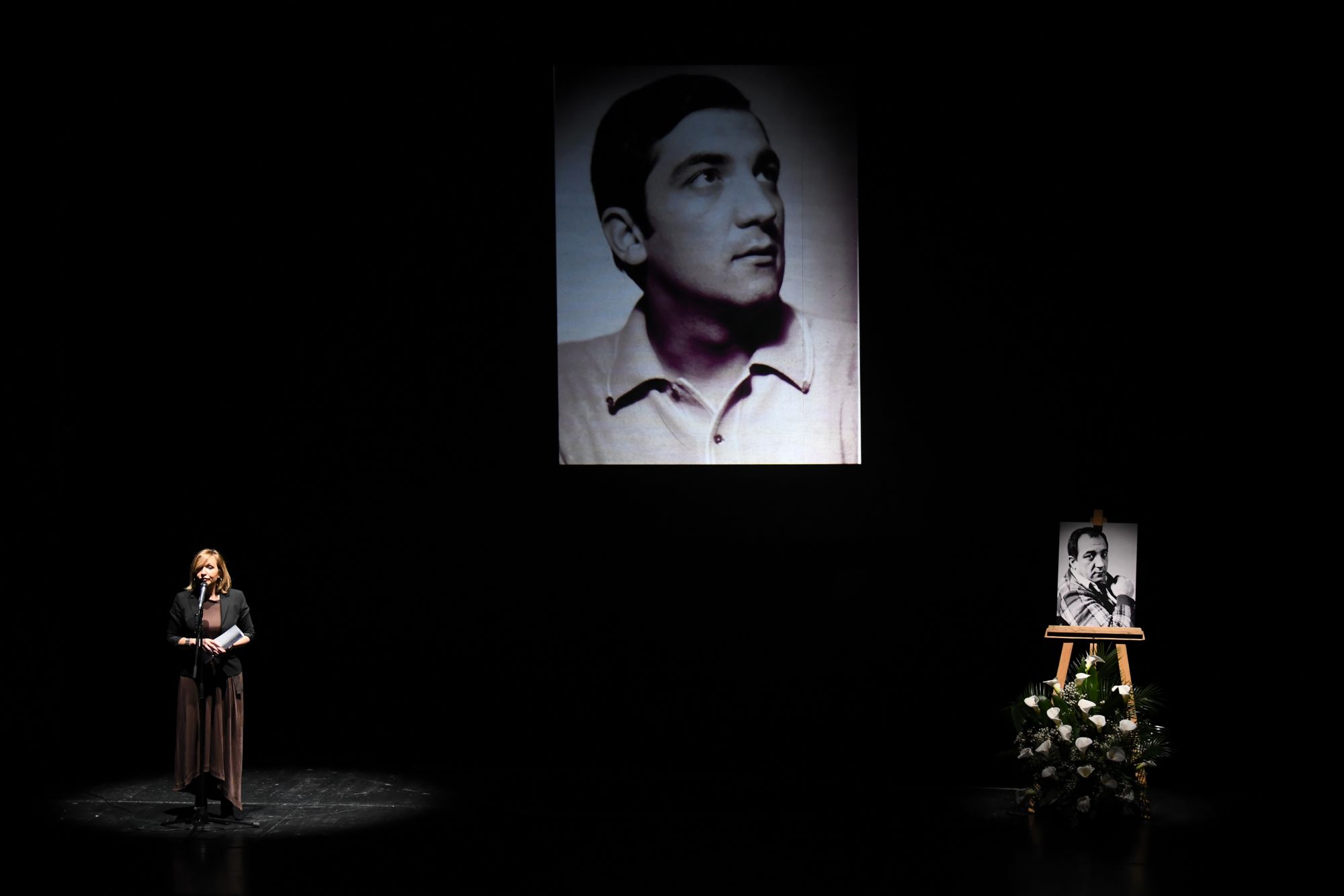 Beograd 05.02.2021. Komemoracija Ivanu Bekjarevu u Jugoslovenskom dramskom pozorištu. Ivan Bekjarev, JDP, Jugoslovensko dramsko pozorište Foto: Goran Srdanov/Nova.rs