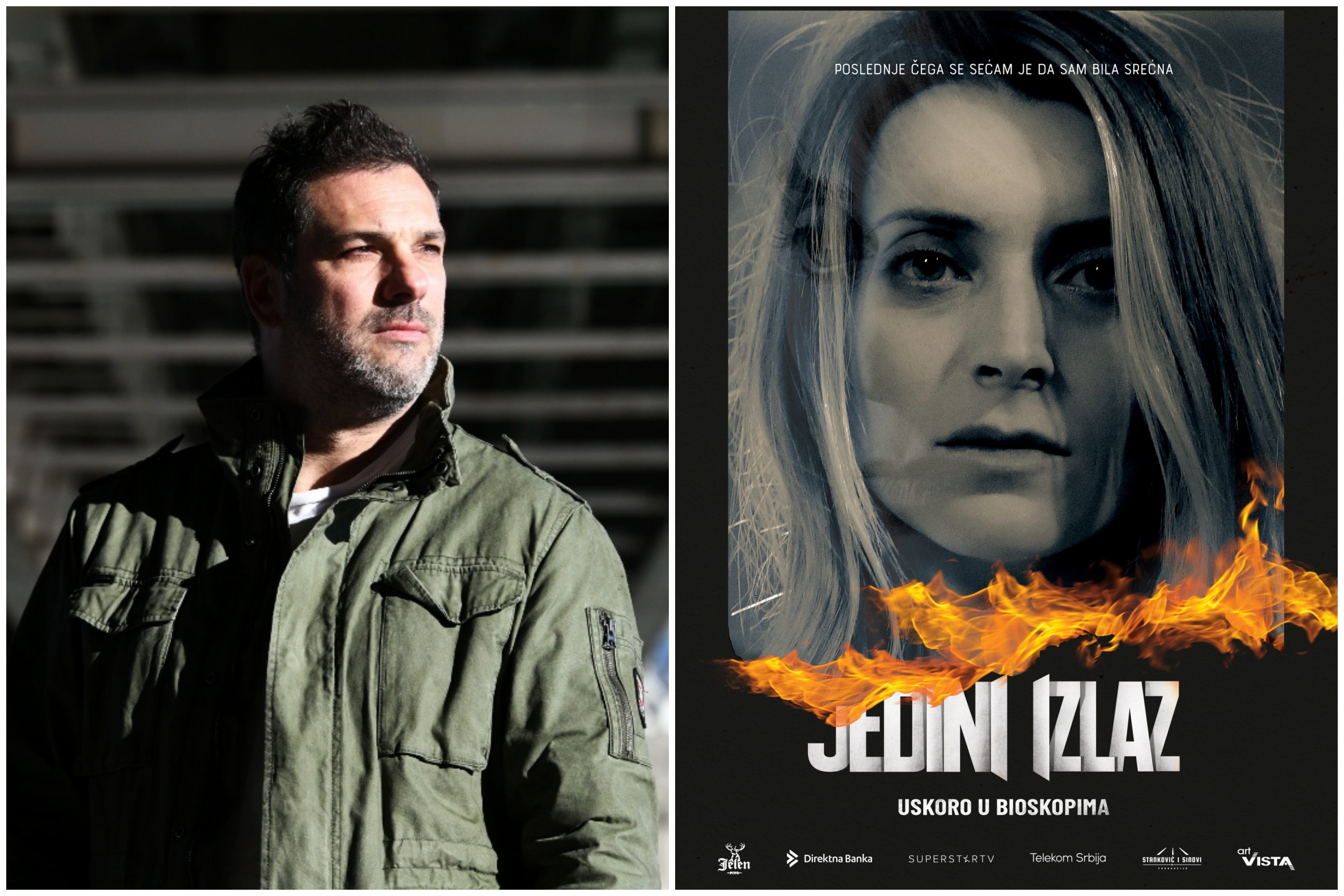 Darko Nikolić, plakat, Jedini izlaz, kombo Foto: Vesna Lalić/Nova.rs/Promo