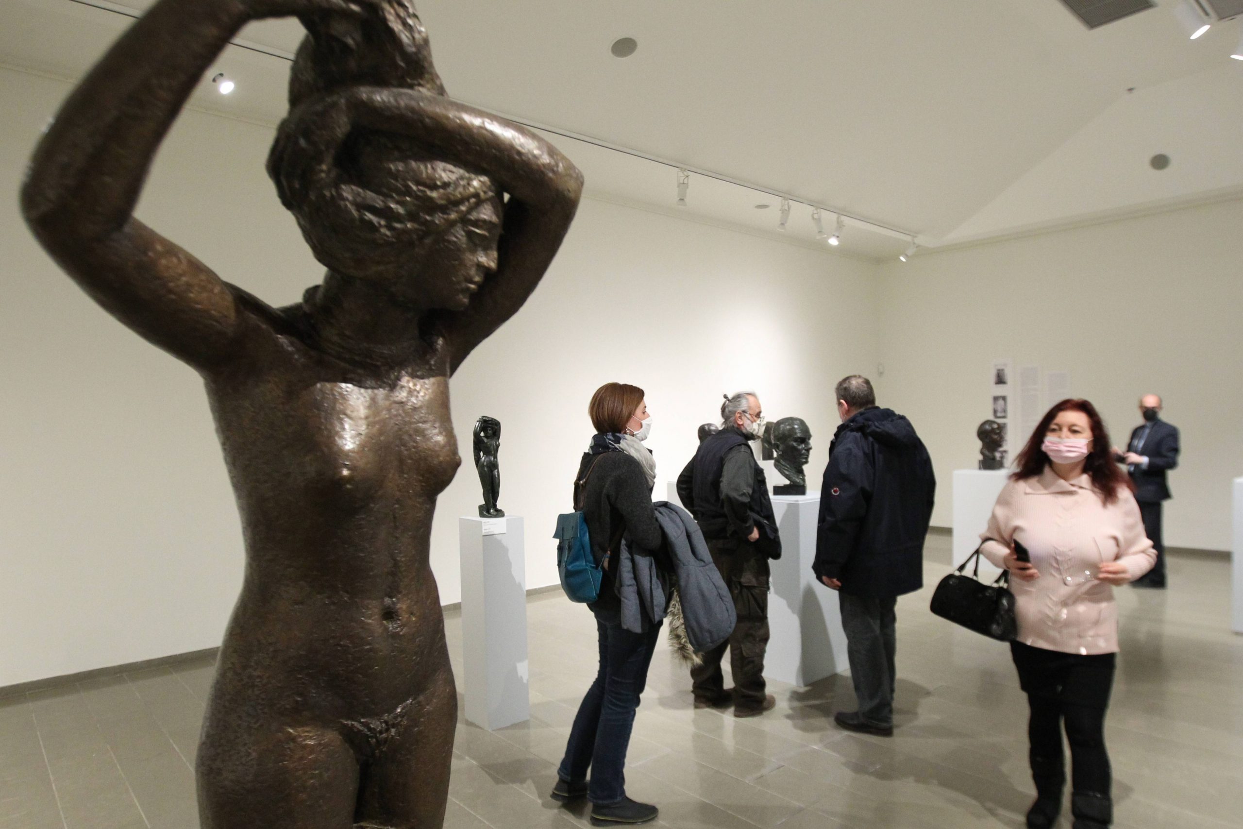 Beograd, 12.01.2021. - Izlozba skulptura "Sreten Stojanovic - vrline karaktera i materijala", ciji je autor Vera Grujic, otvorena je danas u Narodnom muzeju povodom Dana drzavnosti Srbije. (BETAPHOTO/MILAN OBRADOVIC/DS)