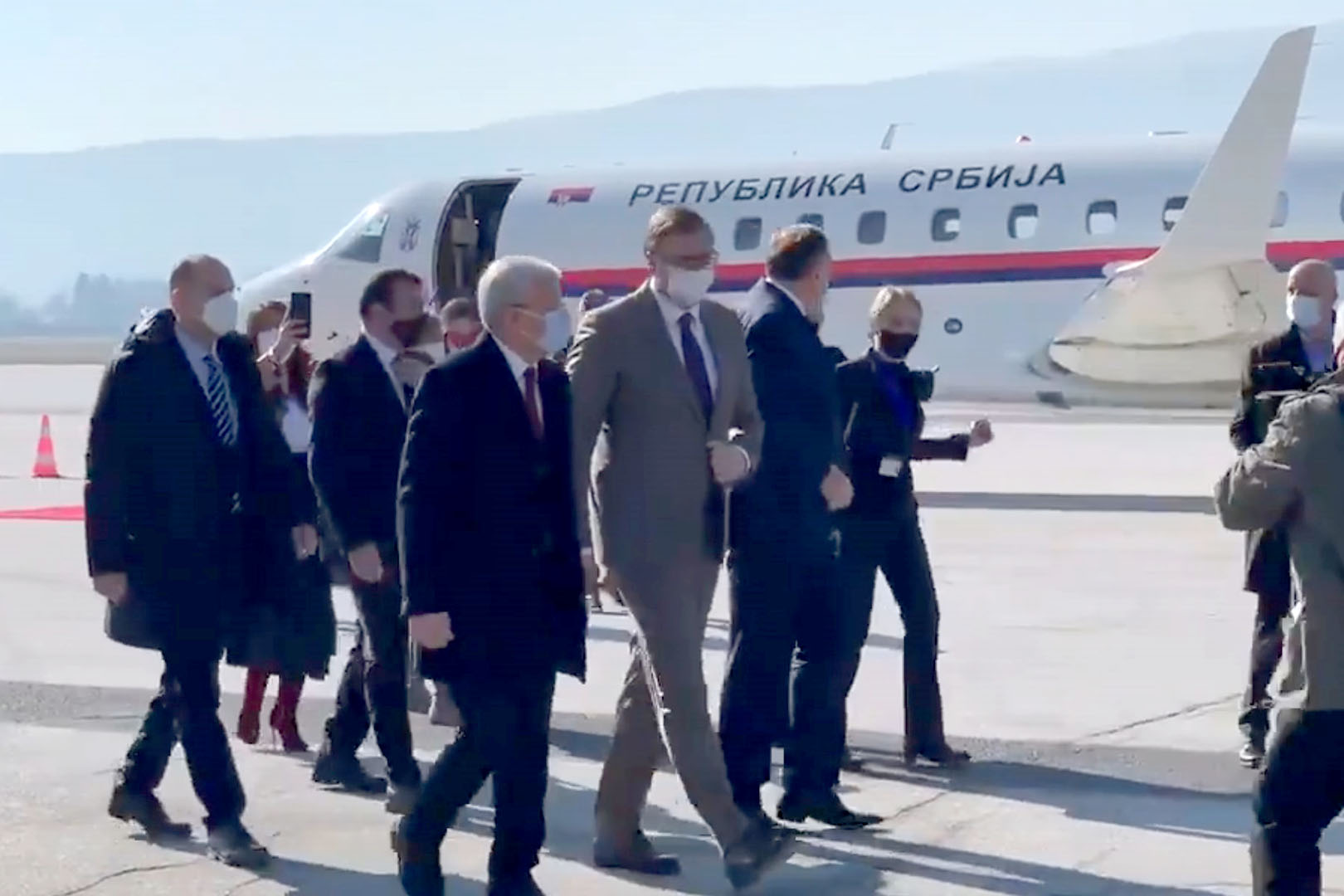 Aleksandar Vucic u Sarajevu, aerodrom