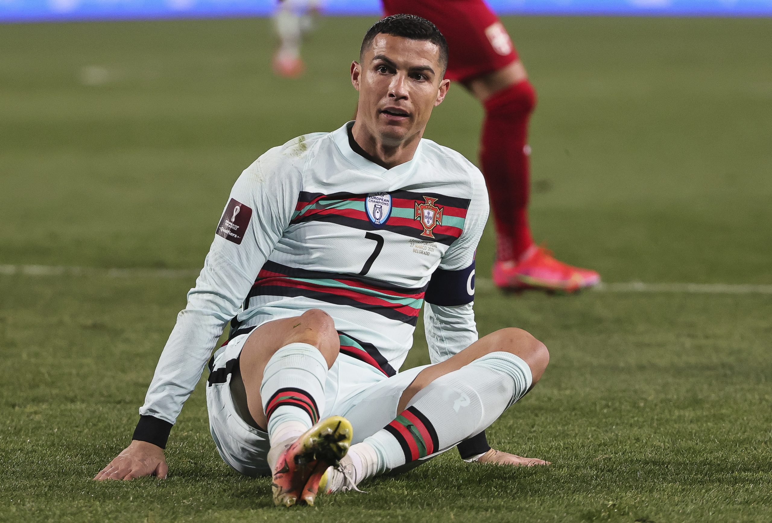 Cristiano Ronaldo reacts
Fudbal-FIFA World Cup 2022 Qualifiers-Reprezentacija Srbije
Srbija v Portugal
Beograd, 27.03.2021.
foto: Srdjan StevanovicStarsportphoto ©
