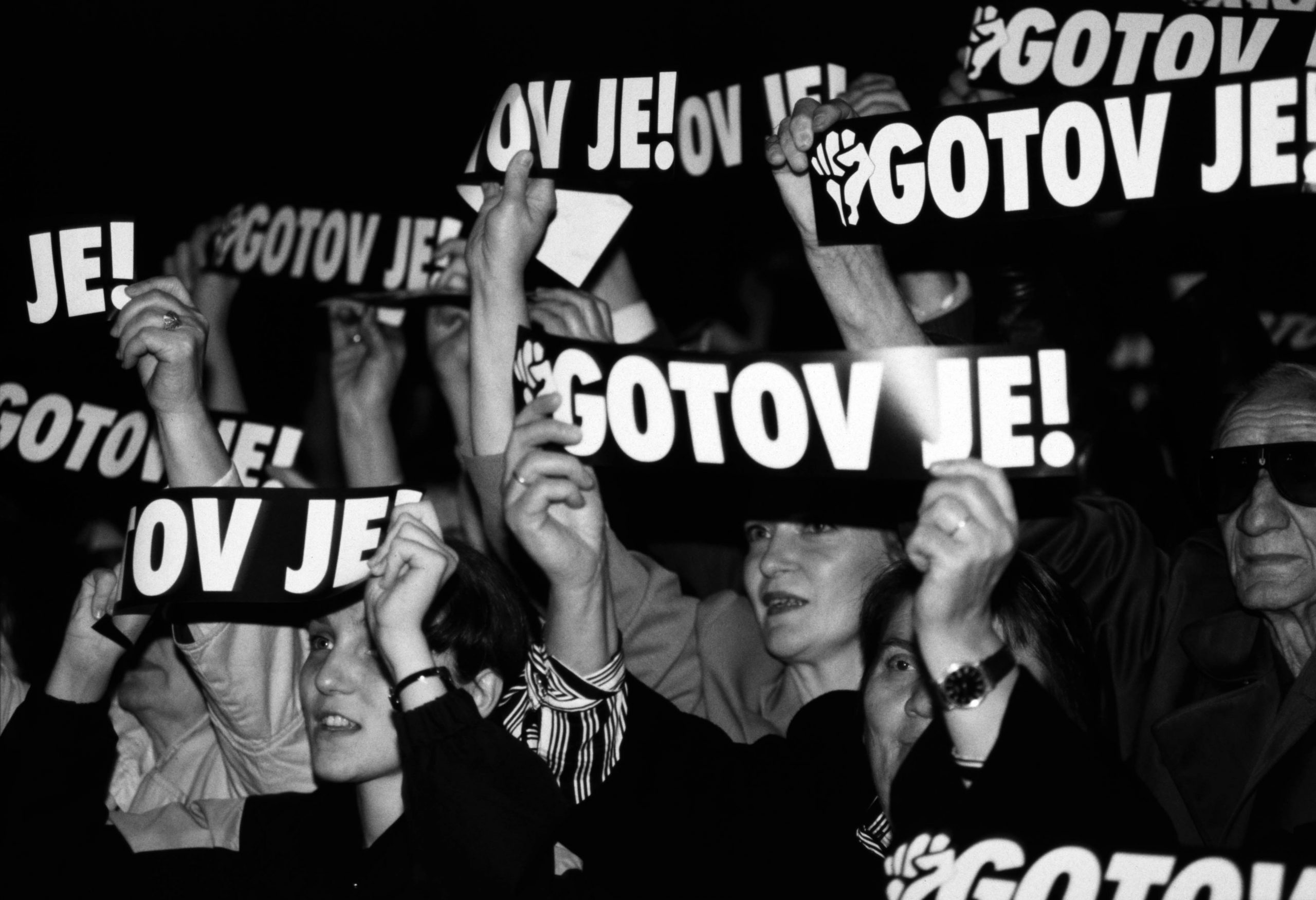 Miting DOS-a oktobar 2000.
foto Goranka Matic