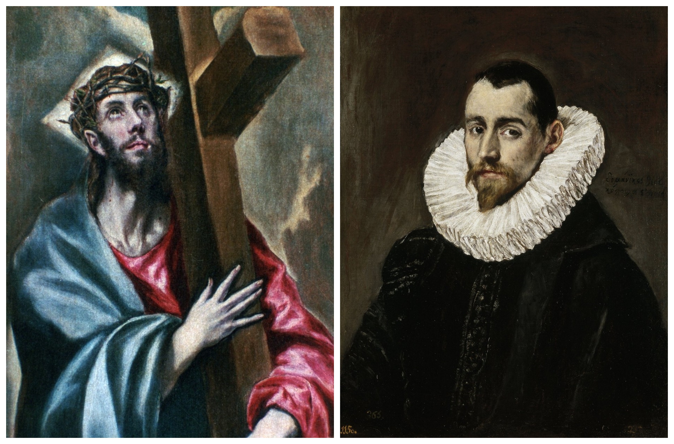 collage El Greco- Christ with the Cross on His Back