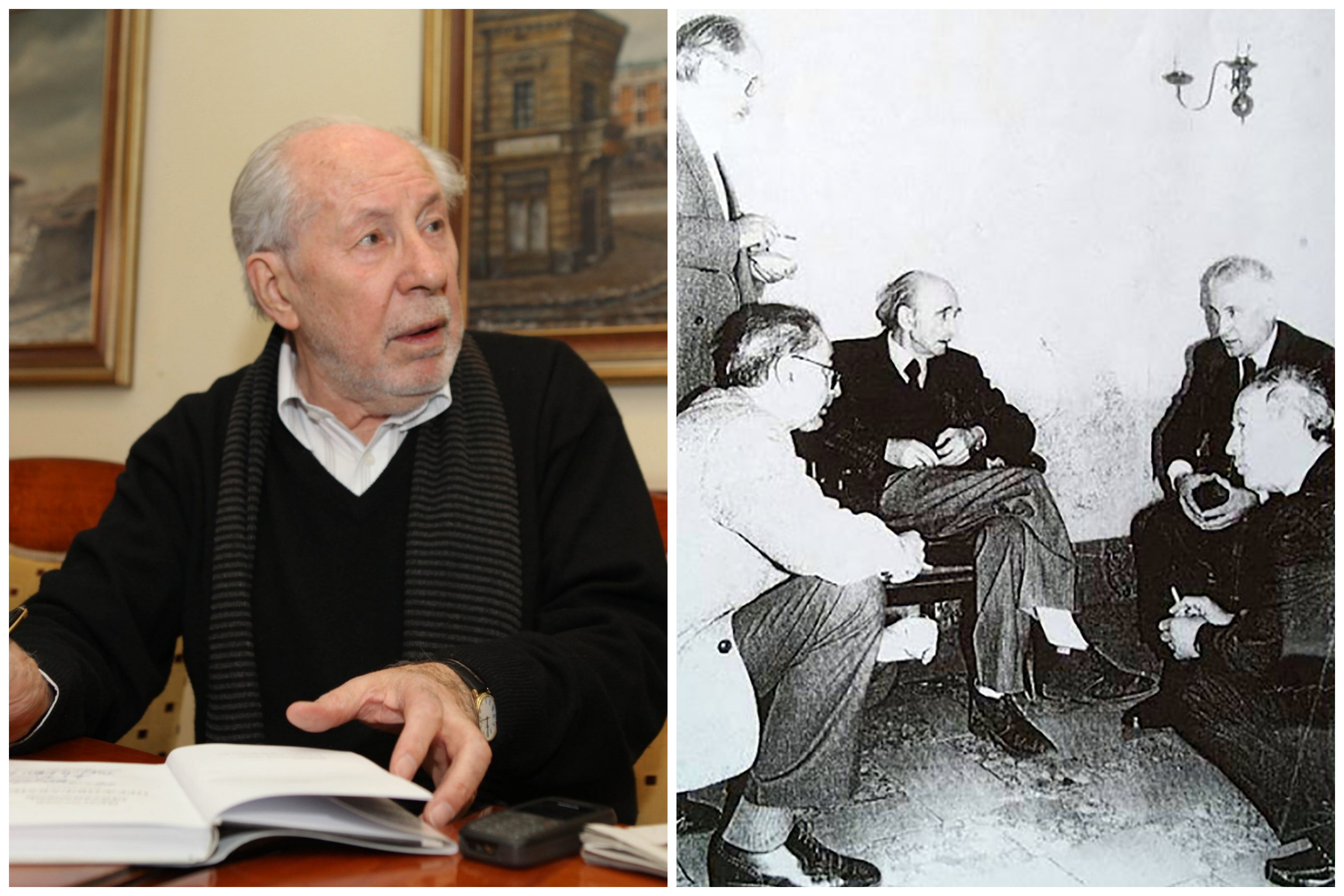 Dragoslav Mihajlovic, Mica Popovic, Dragoslav Mihailovic, Matija Beckovic and Borislav Pekic, SANU, 1990