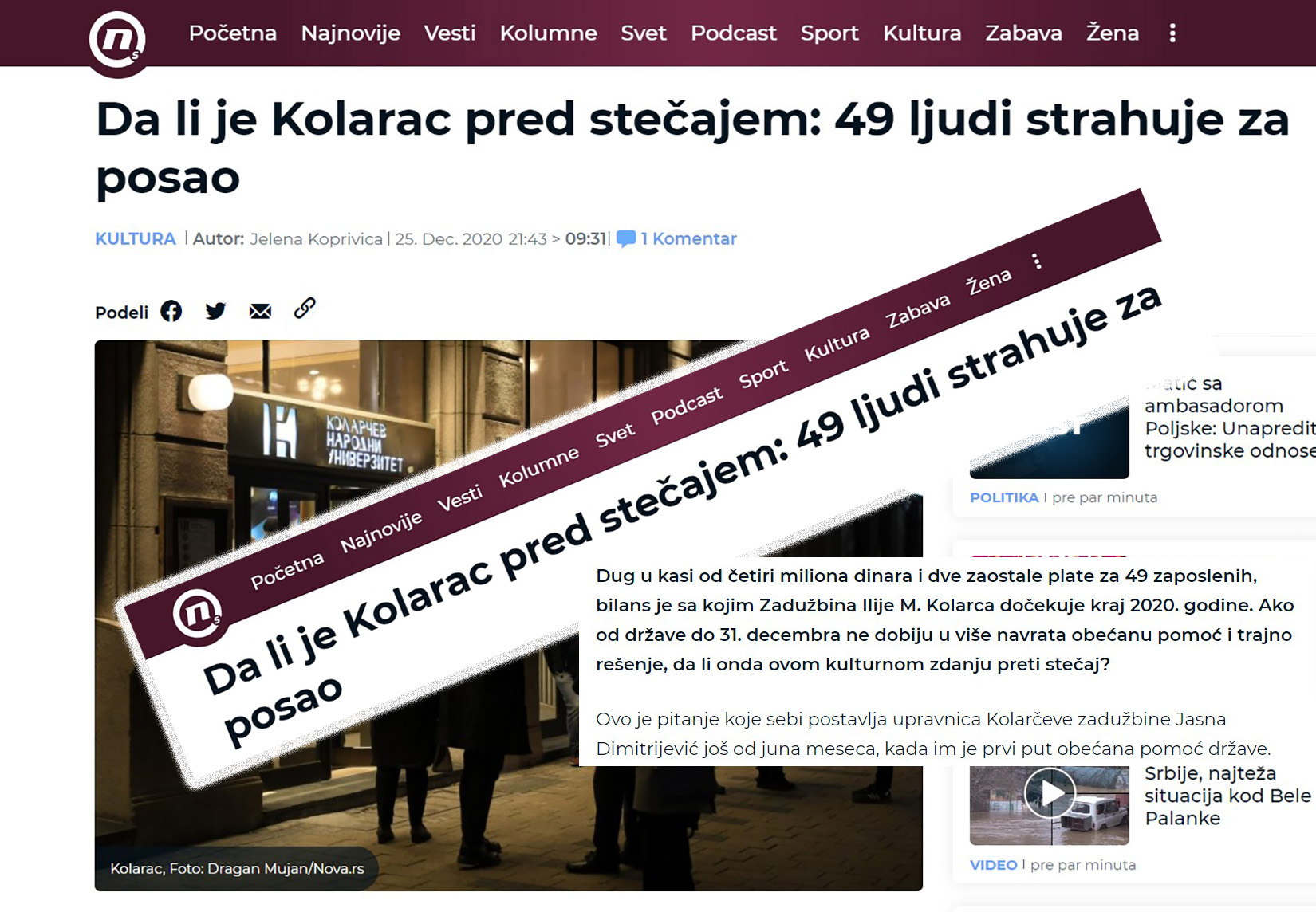 Kolarac printscreen