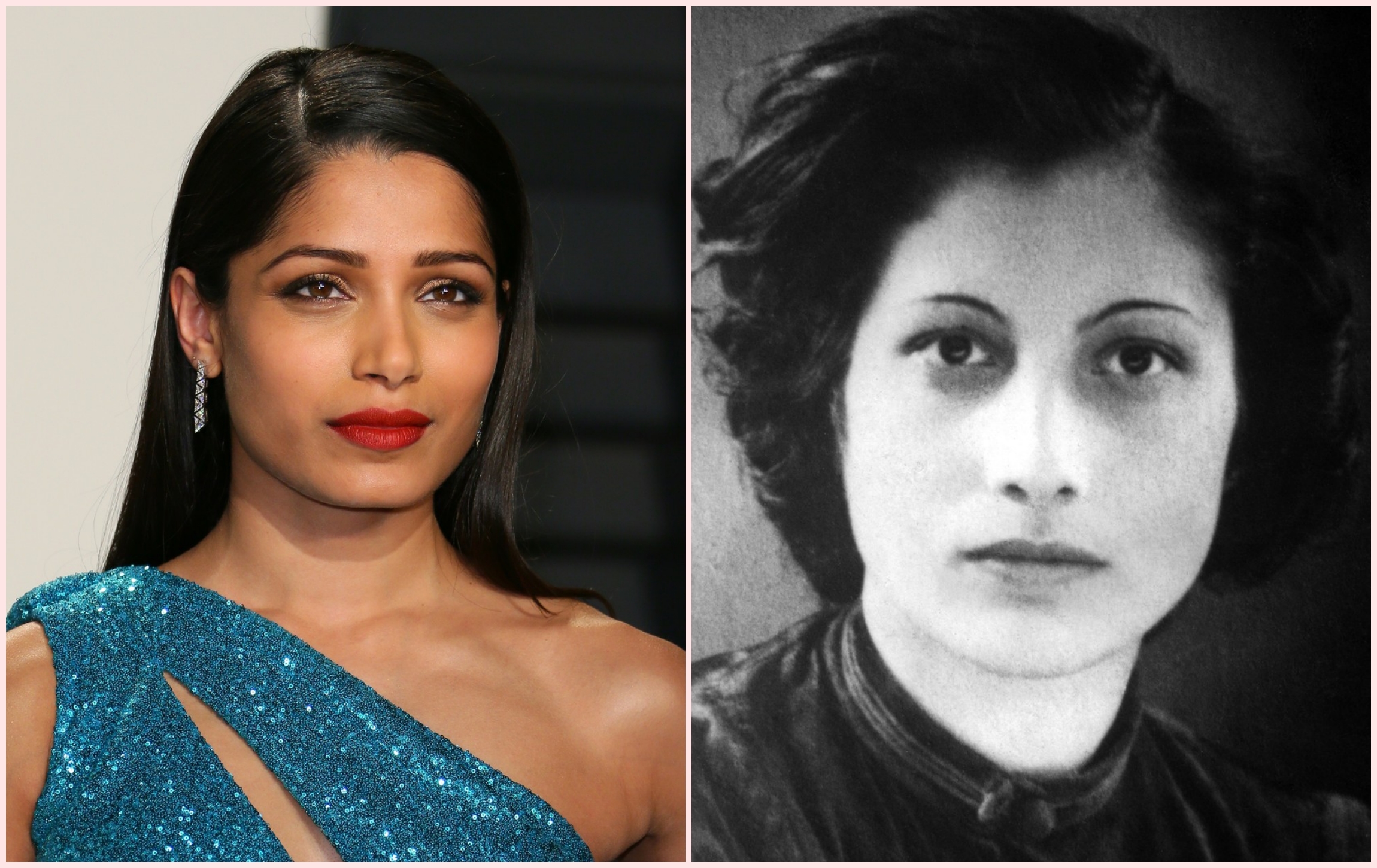 collage Frida Pinto i Noor Inayat Khan