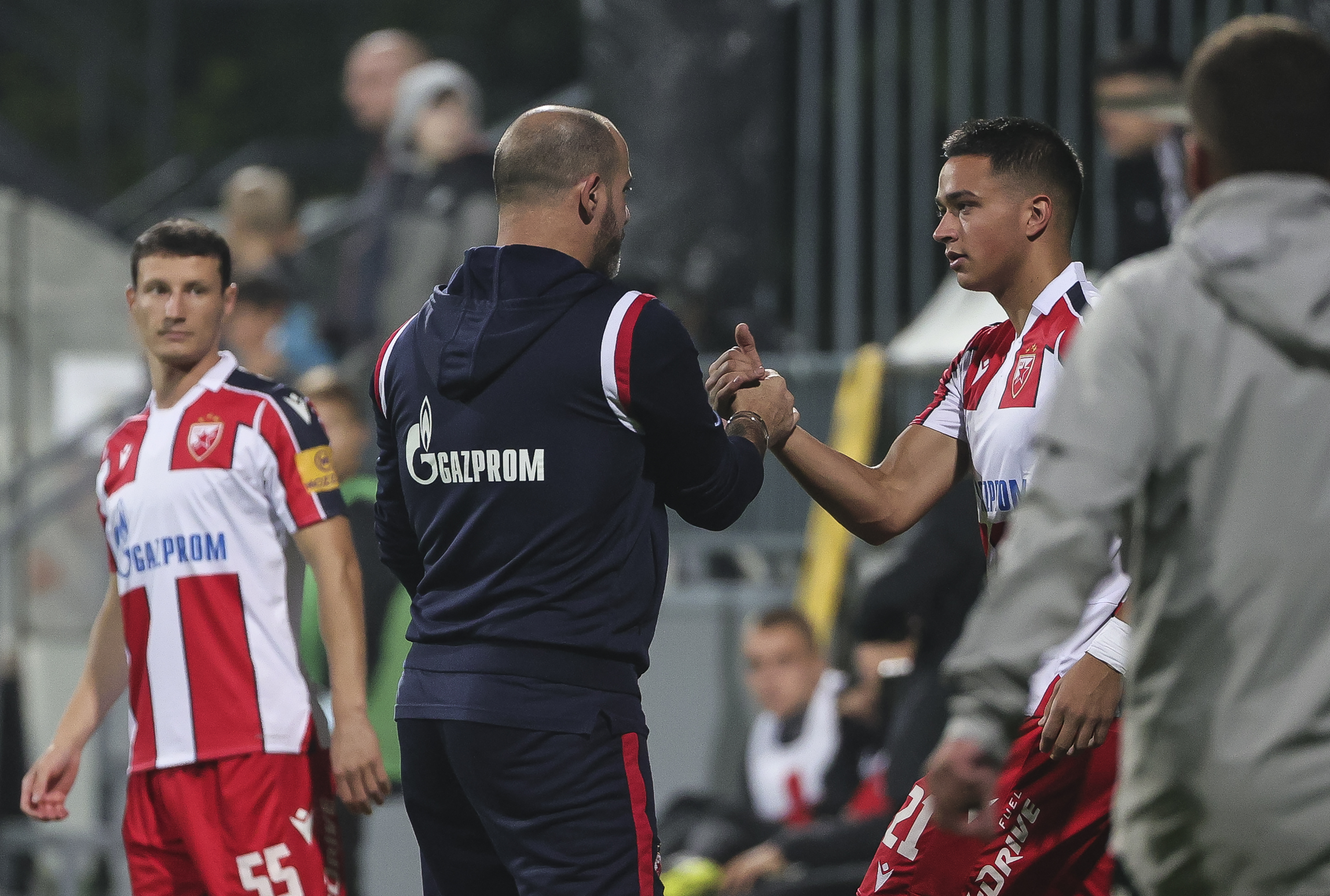 head coach Dejan Stankovic and Petar Stanic (R) prvi mec u dresu FK Crvena Zvezda Debi
Fudbal-Super League Season 2021/2022
Cukaricki v Crvena Zvezda
Beograd, 29.08.2021.
foto: Srdjan StevanovicStarsportphoto ©