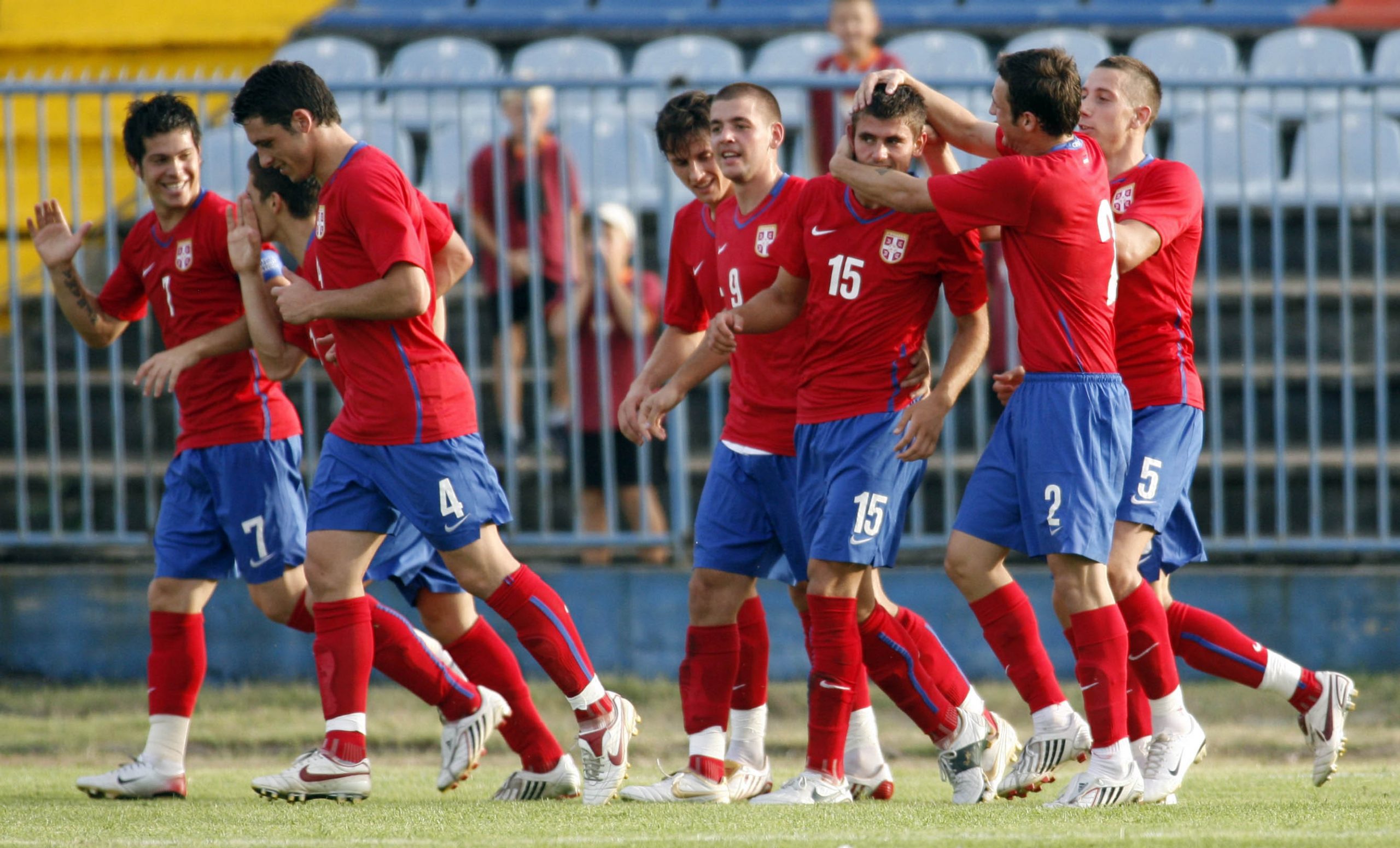 Sport Fudbal Soccer U21 Srbija Madjarska Serbia Hungary Mladi Reprezentacija National Team Nemanja Pejcinovic (15) 7.9.2008. (credit image © photo: Pedja Milosavljevic)