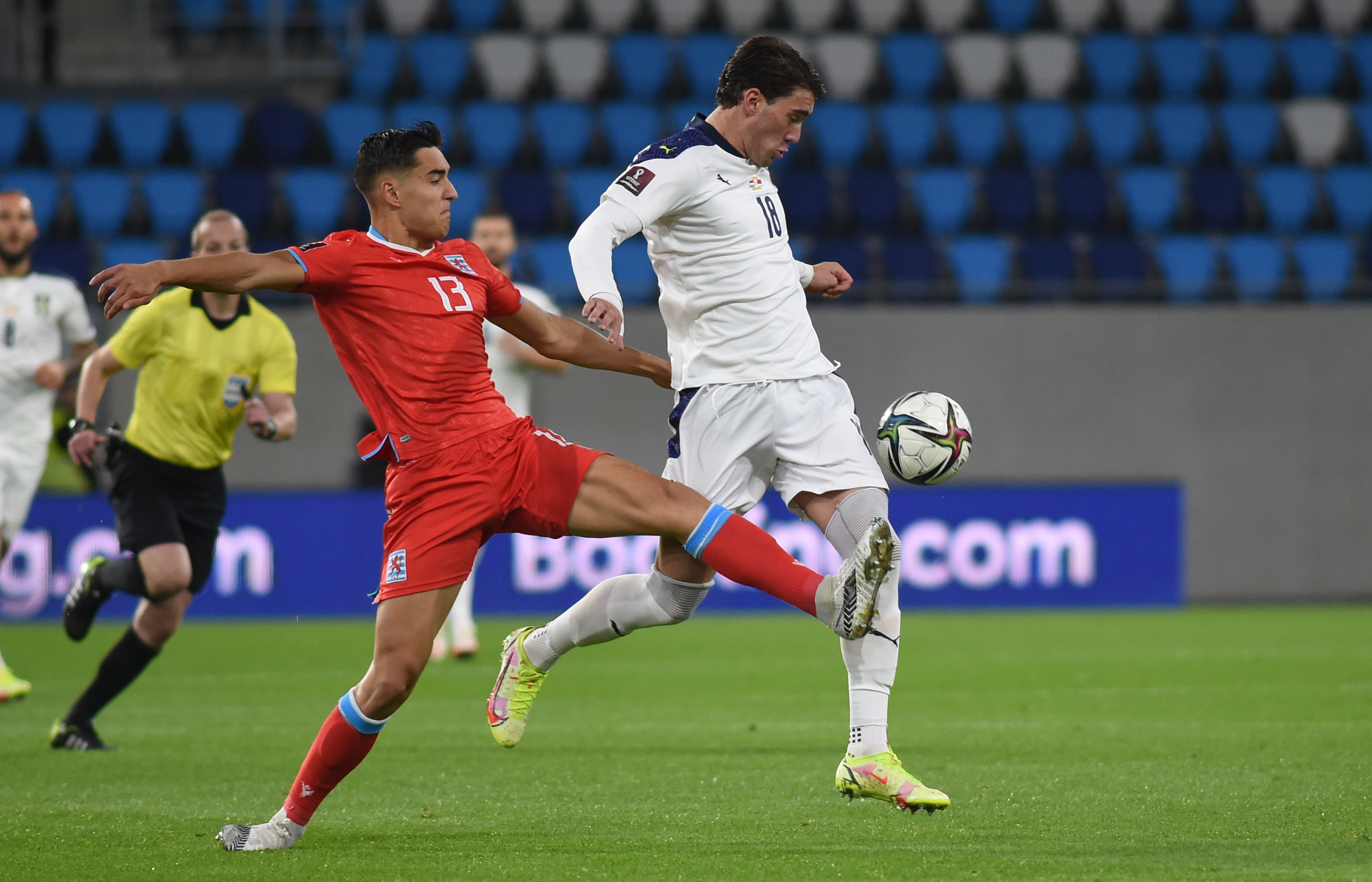 LUXEMBOURG vs SERBIA na Stade de Luxembourg.
Luksemburg, 09.10.2021.
foto: Nebojsa Parausic
Fudbal, Kvalifikacije za svetsko prvenstvo, Luksemburg, Srbija
