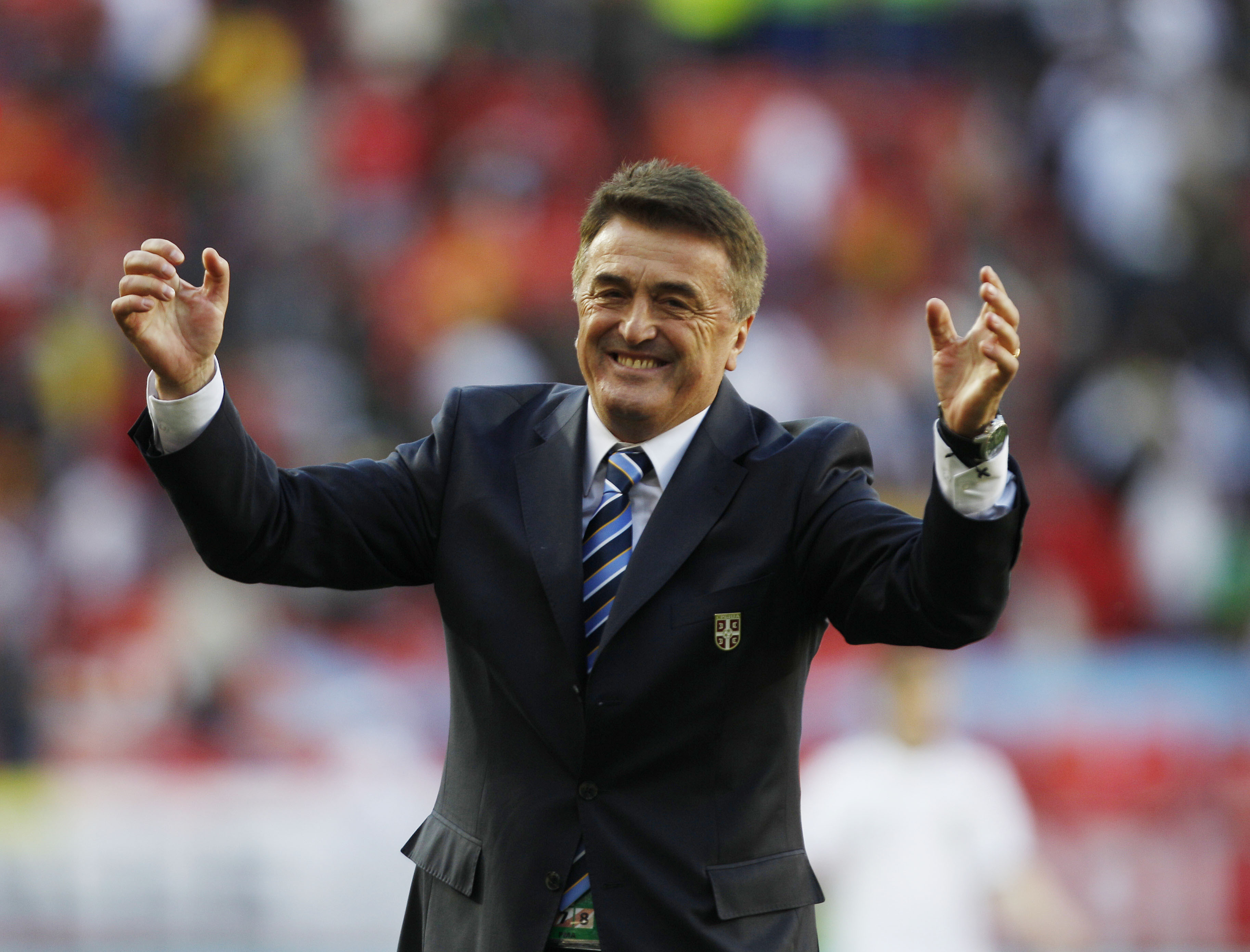 Football - Germany v Serbia FIFA World Cup South Africa 2010 - Group D  - Nelson Mandela Bay Stadium, Port Elizabeth, South Africa  - 18/6/10 

Serbia coach Radomir Antic 
Mandatory Credit: Action Images / Lee Smith