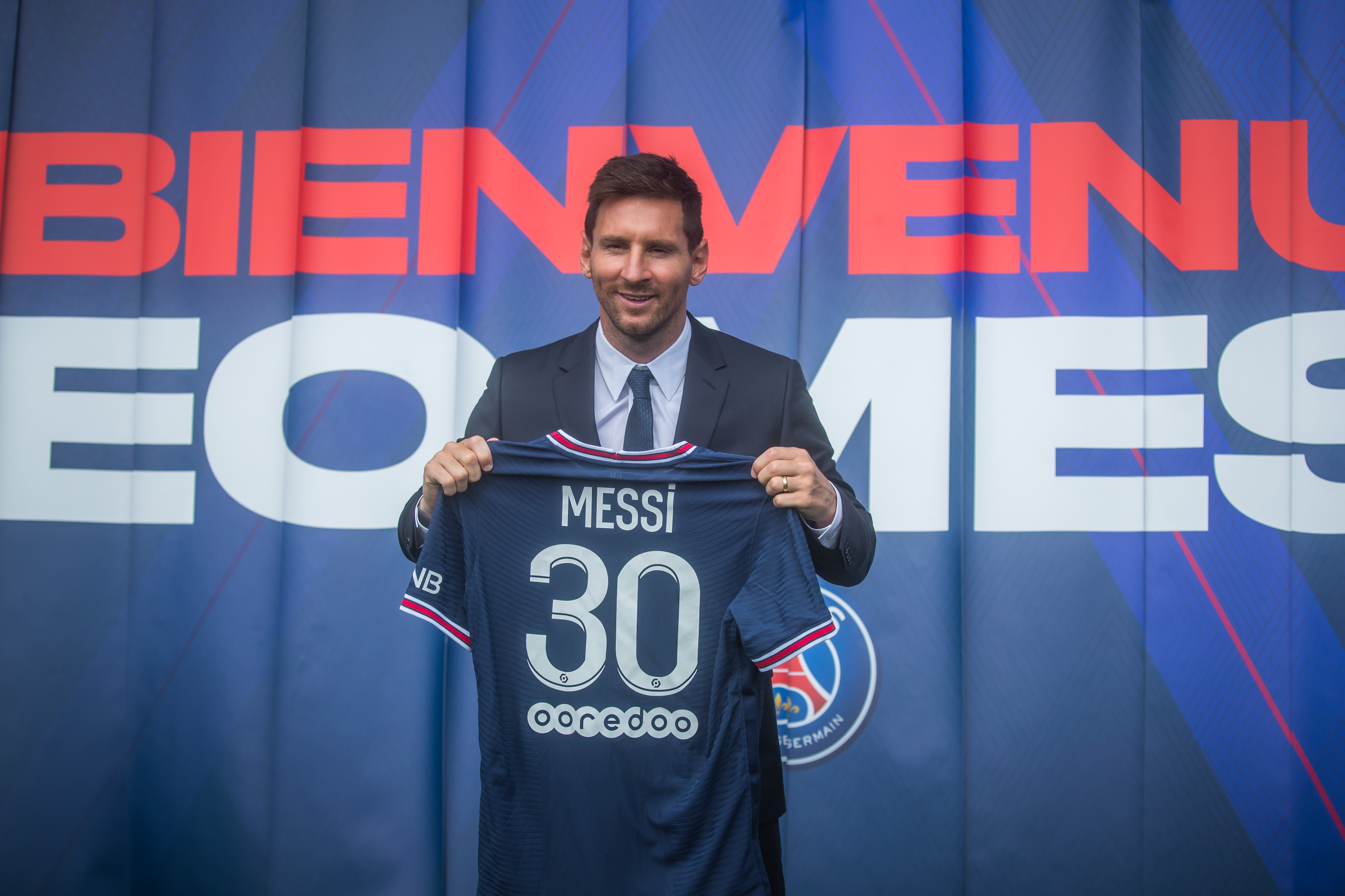 Lionel Messi presser in Paris