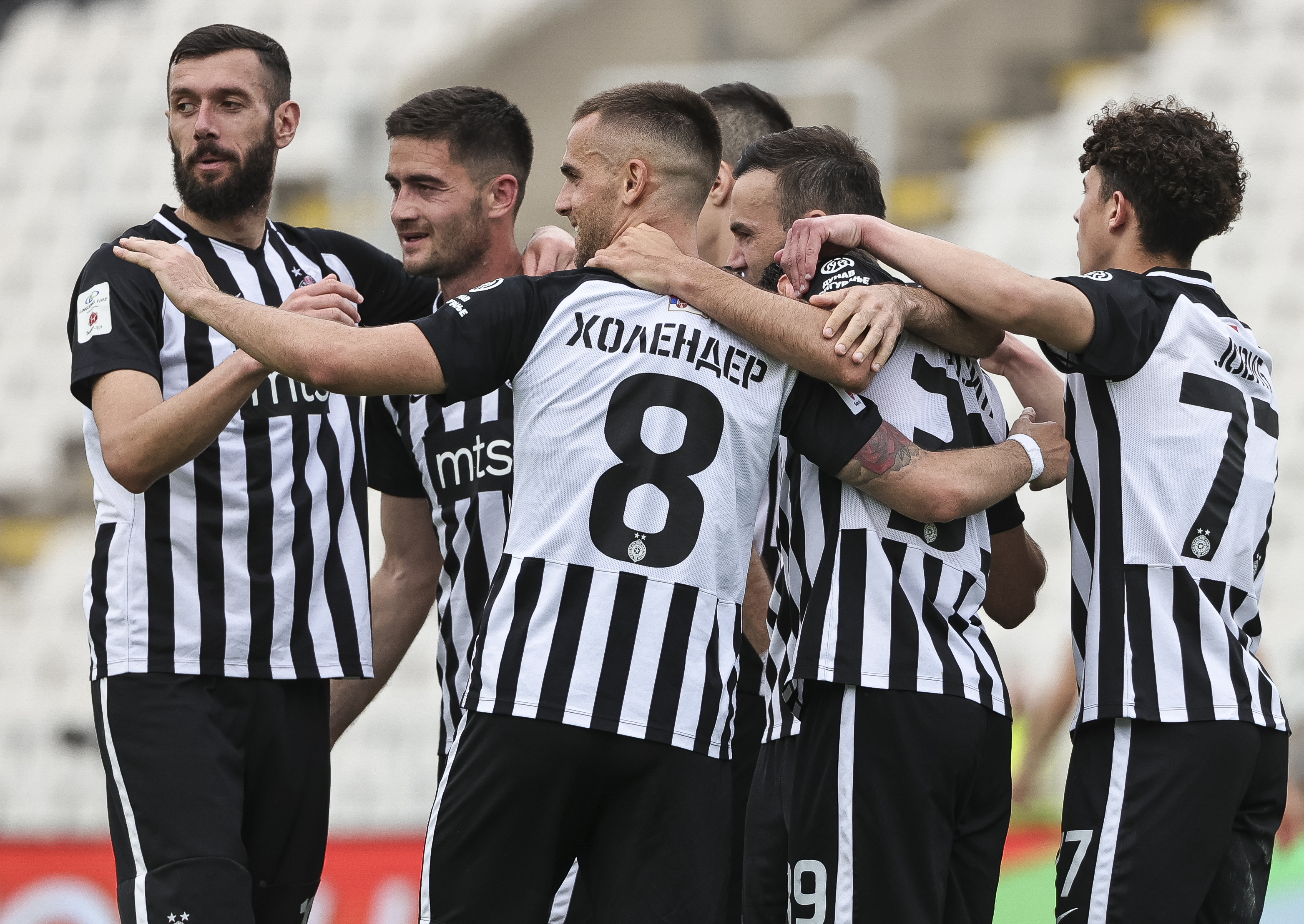from left Aleksandar Scekic Sasa Zdjelar Filip Holender Slobodan Urosevic Nemanja Jovic
Fudbal-Super League Season 2020/2021
Partizan v TSC
Beograd, 05.05.2021.
foto: Srdjan StevanovicStarsport ©