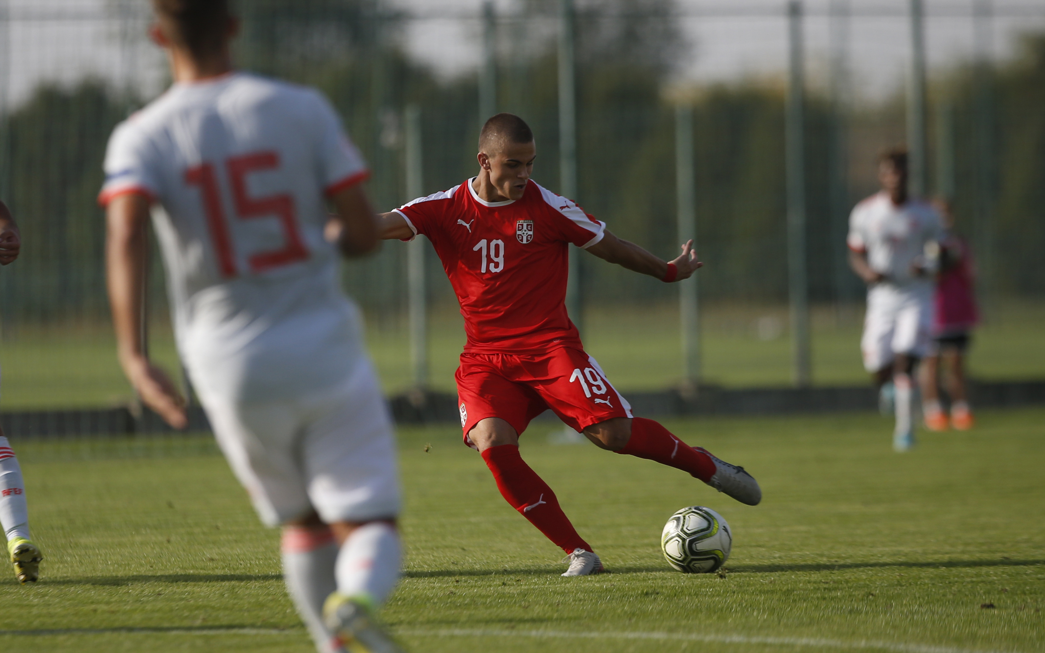 Fudbal Soccer Europen Under 19 Championship 2020-Qualifying Round
Spanija U19 v Srbija U19 
Luka Velikic
Beograd, 14.10.2019.
foto: Miroslav Todorovic/Starsportphoto ©
