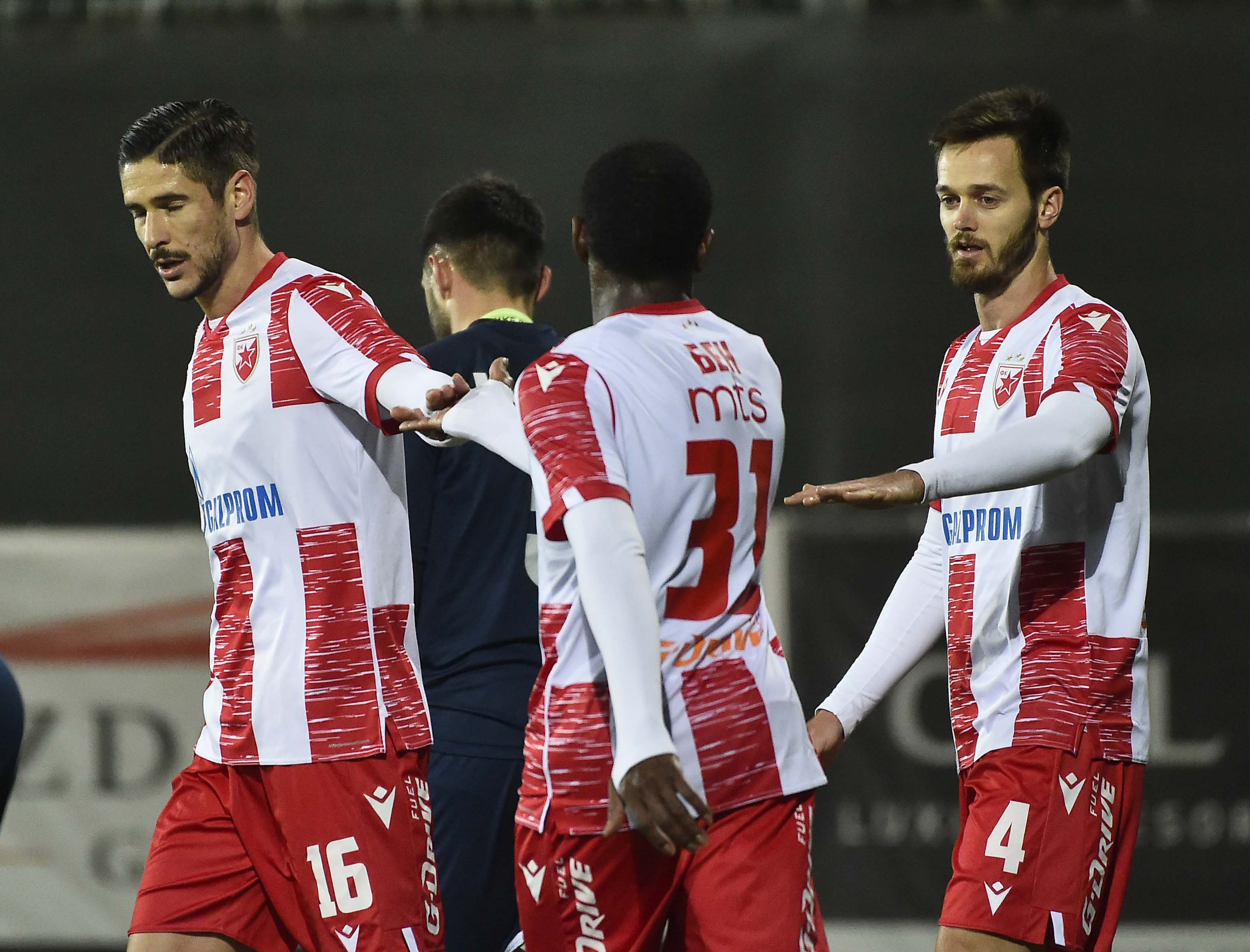 Mirko Ivanic El Fardou Ben Nabouhane Diego Falcinelli Falcineli FK Crvena Zvezda - Akademija Pandev, pripreme, utakmica, prijateljska, pripremna, Turska, Antalija, fudbalski klub 28.1.2021. (credit image &amp; photo: Nikola Mitic / STARSPORT)