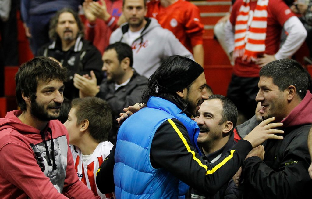 Kosarka ABA League season 2012-2013.Crvena Zvezda v Krka Novo Mesto.Igor Burzanovic and Boban Bajkovic.Beograd, 18.11.2012..foto: Srdjan Stevanovic/Starsportphoto ©