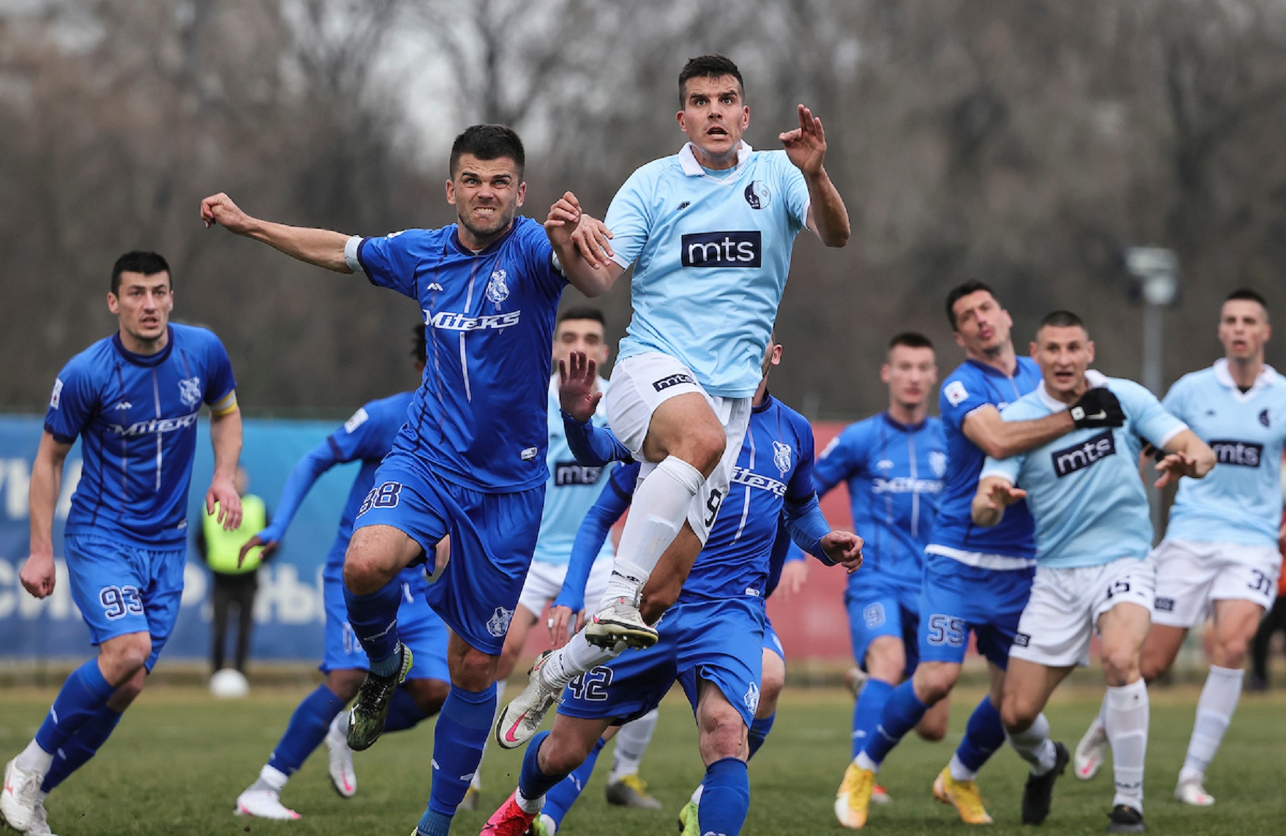 Fudbal-Super League Season 2020/2021
Rad v Mladost (Lucani)
Andrija Kaludjerovic (R) and Milan Bojovic (L)
Indjija, 27.02.2021.
Foto: Srđan Stevanović/Starsport