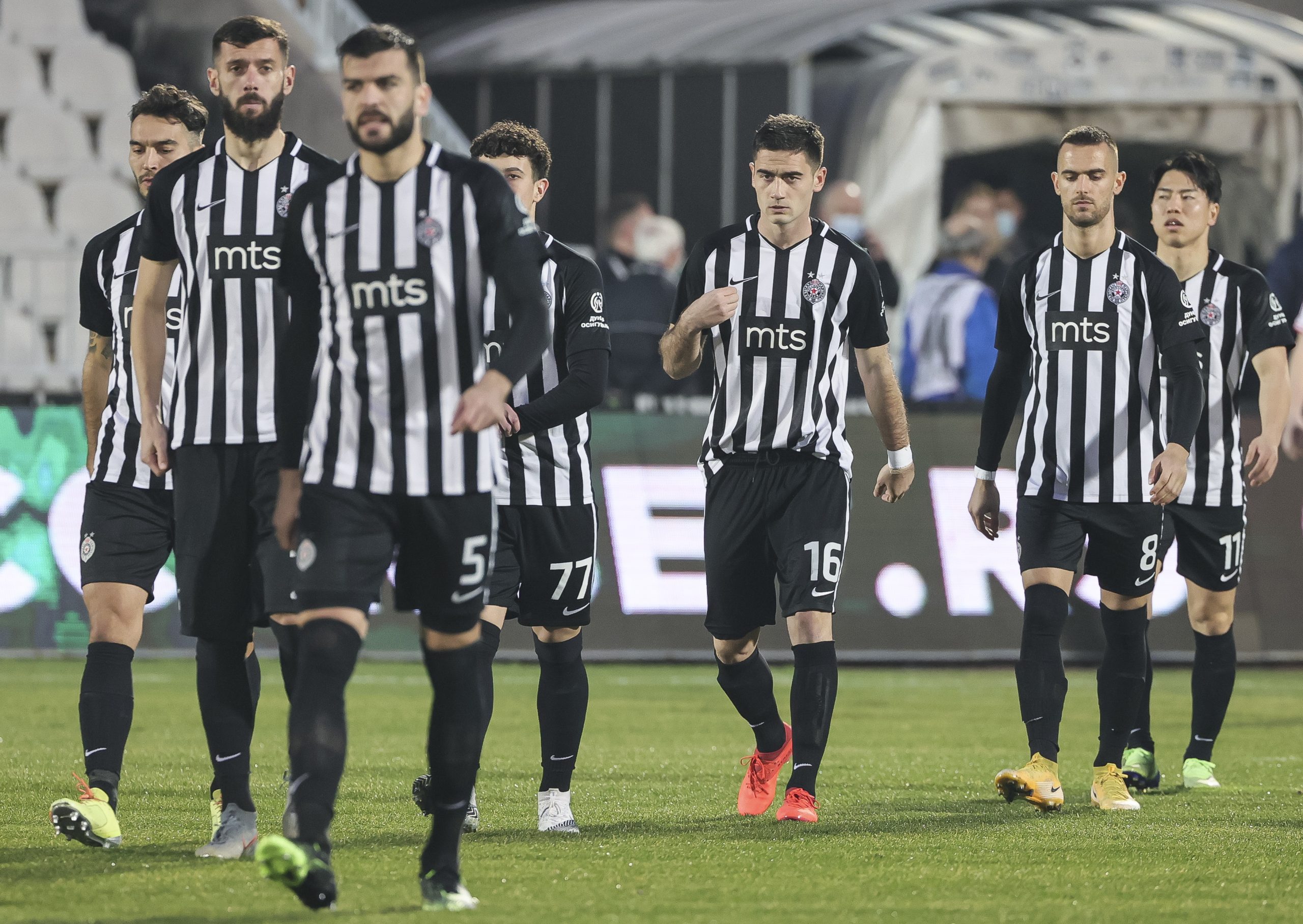 Fudbal-Super League Season 2020/2021
Partizan v Napredak
from left Igor Vujacic Aleksandar Scekic Ivan Obradovic Nemanja Jovic Sasa Zdjelar Filip Holender Takuma Asano
Beograd, 06.02.2021.
foto: Srdjan StevanovicStarsportphoto ©