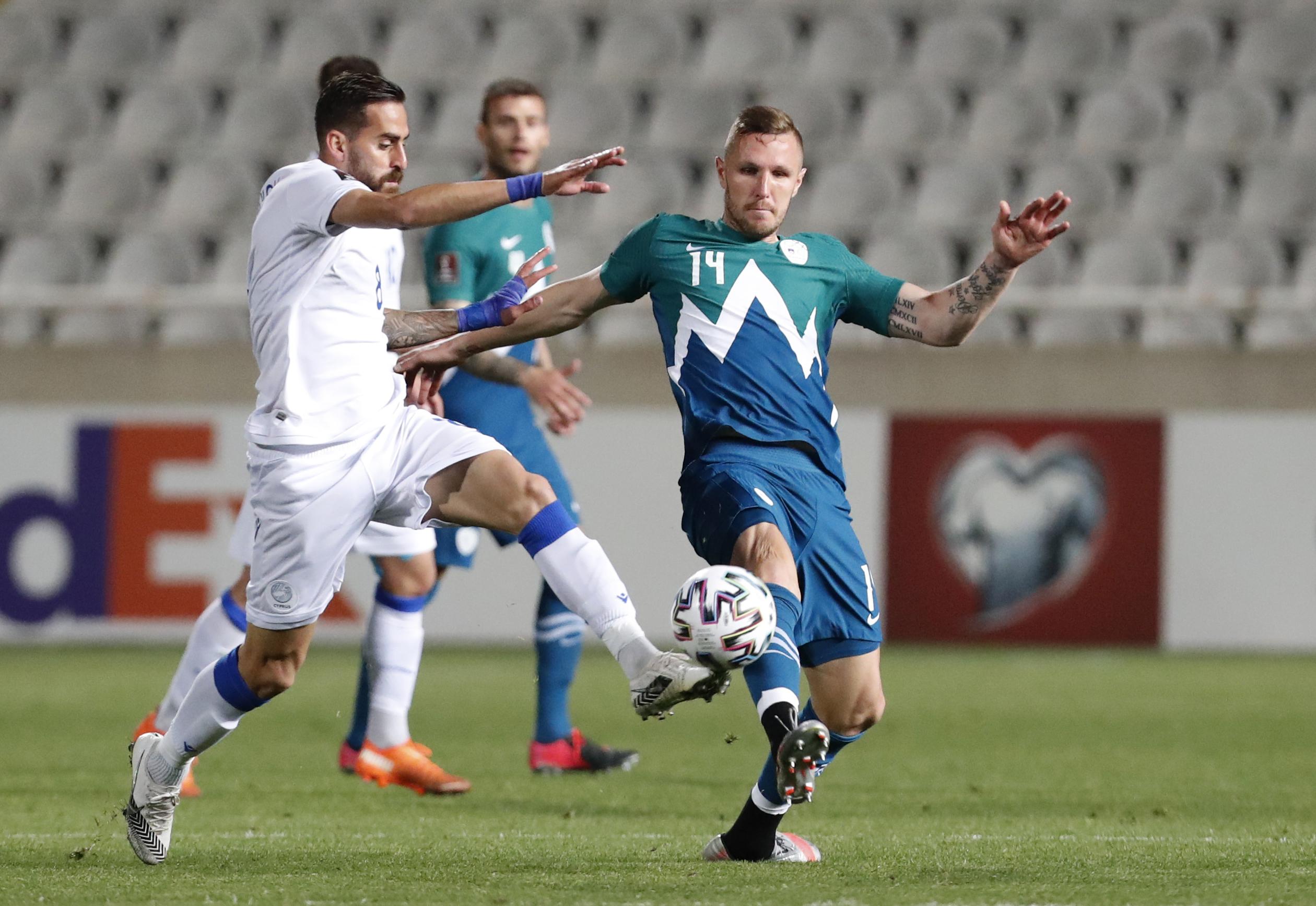 Detalj sa meča Kipra i Slovenije 1:0