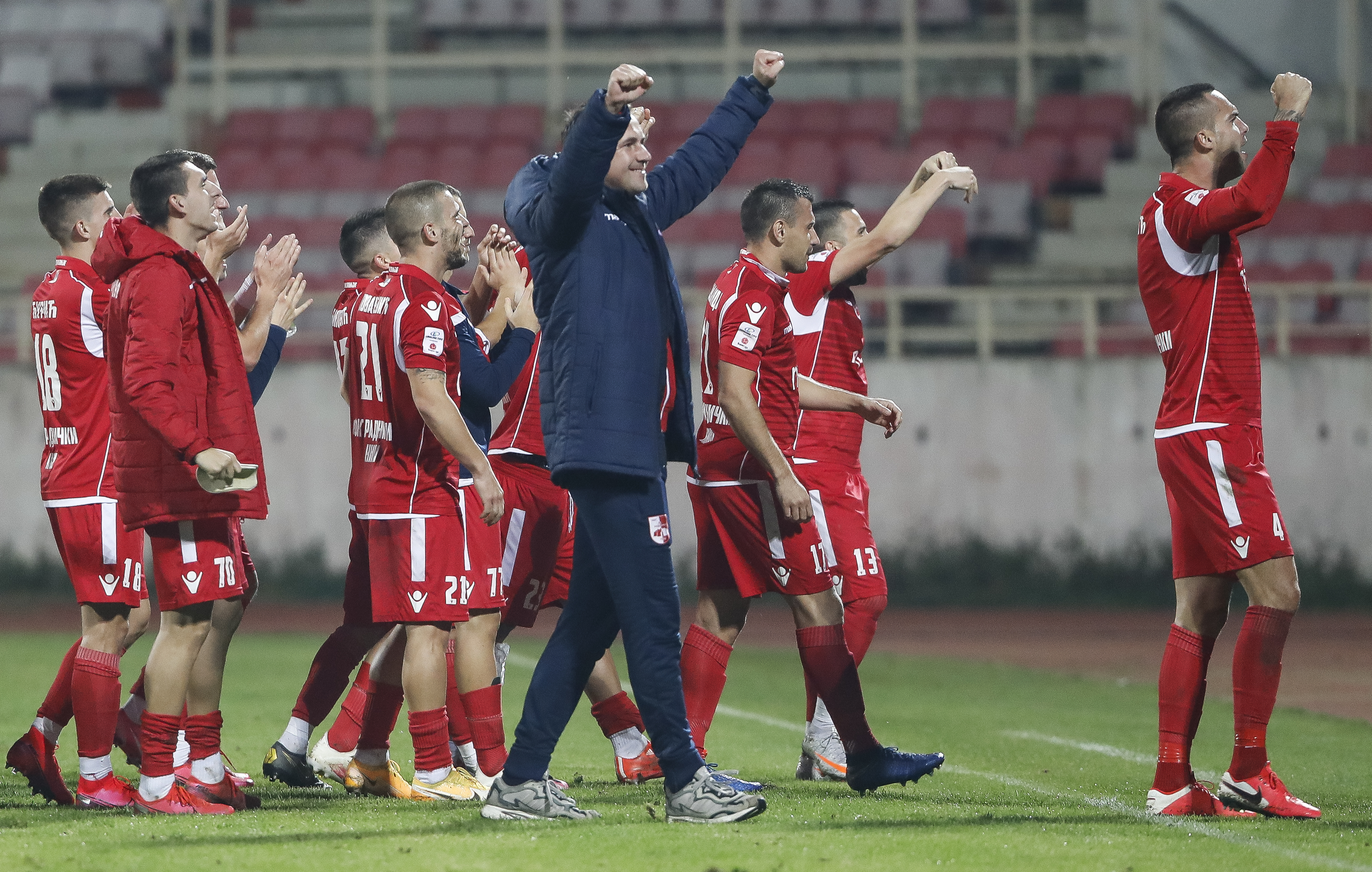 Fudbal Super League Season 2020-2021
Radnicki Nis v Partizan
Players of Radnicki Nis celebrate Igraci Slave ilustracija Illustration
Nis, 26.10.2020.
foto: Srdjan Stevanovic/Starsportphoto ©