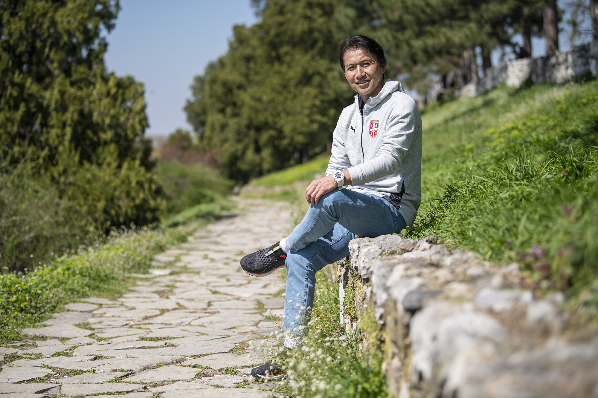 Beograd 09. april 2021. Japanac Kacuhito Kinosi (Katsuhito Kinoši) kondicioni trener reprezentacije Srbije Foto:Dragan Mujan/Nova.rs