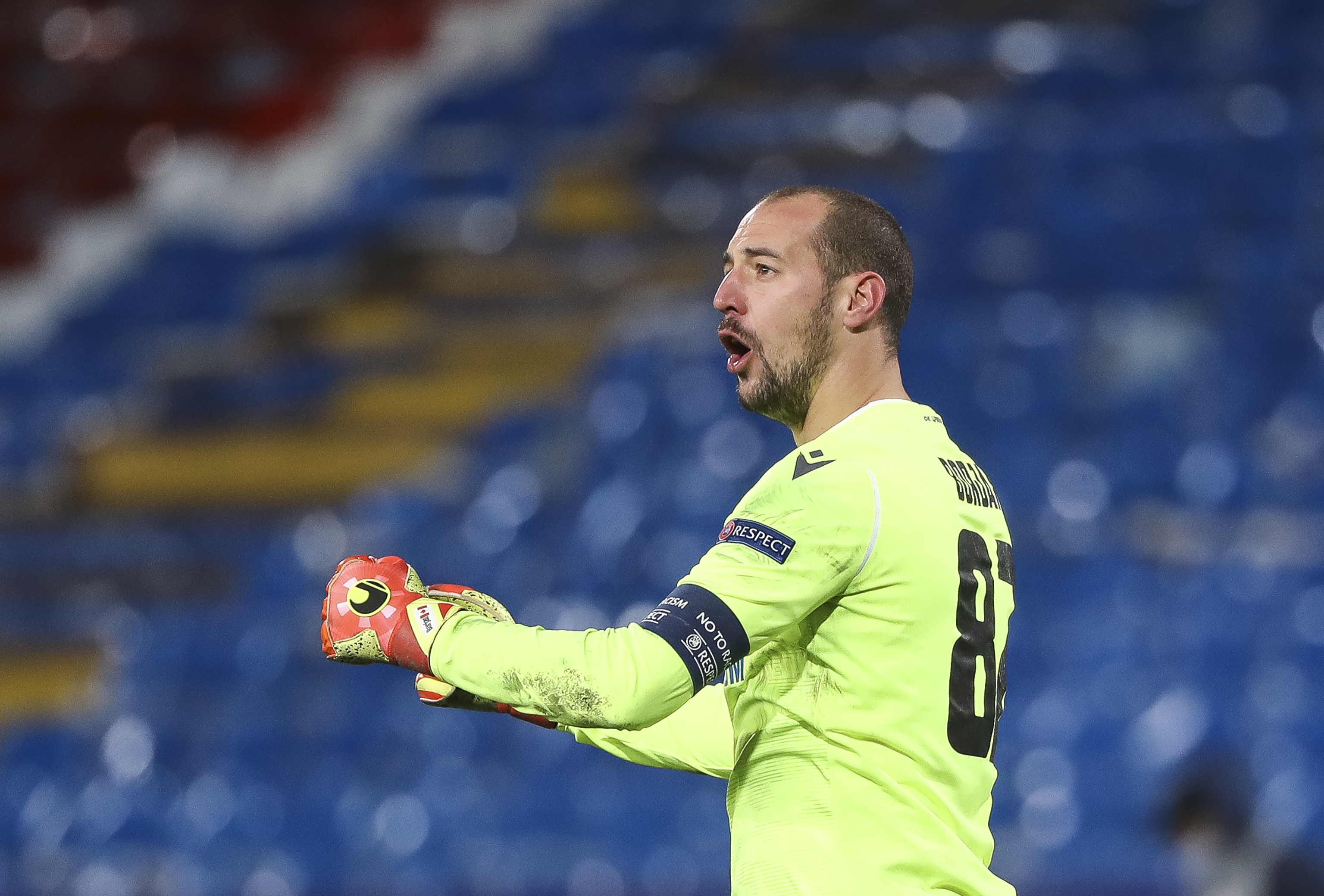 Fudbal-UEFA Europa League Group Stage Group L-Season 20020/2021 
Crvena Zvezda v Hoffenheim
goalkeeper Milan Borjan
Beograd, 03.12.2020.
foto: Srdjan Stevanovic/Starsportphoto ©