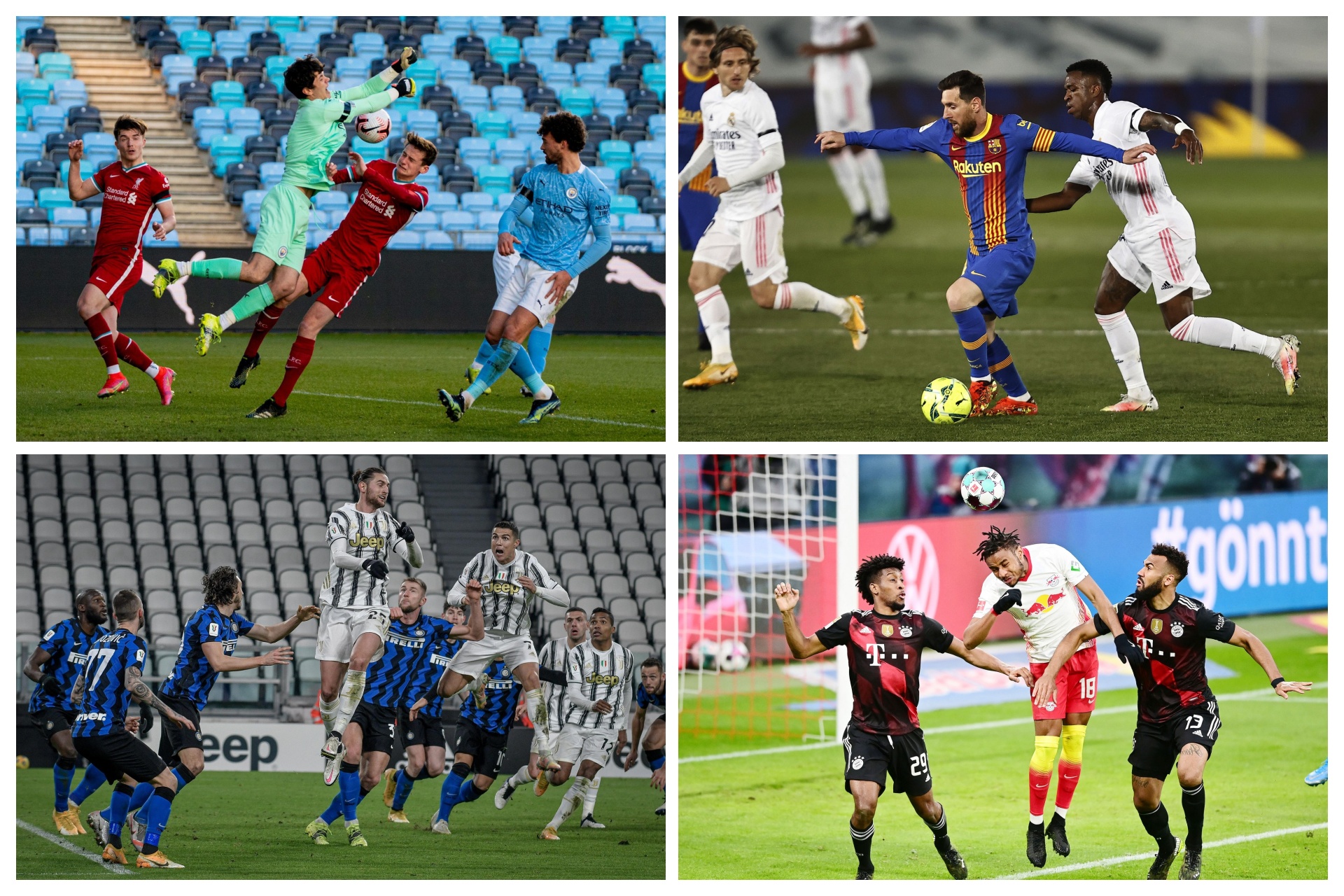 Mančester siti Liverpul, zatim i Inter Juventus, Real Madrid Barselona, te Bajern Minhen Lajpcig. kombo