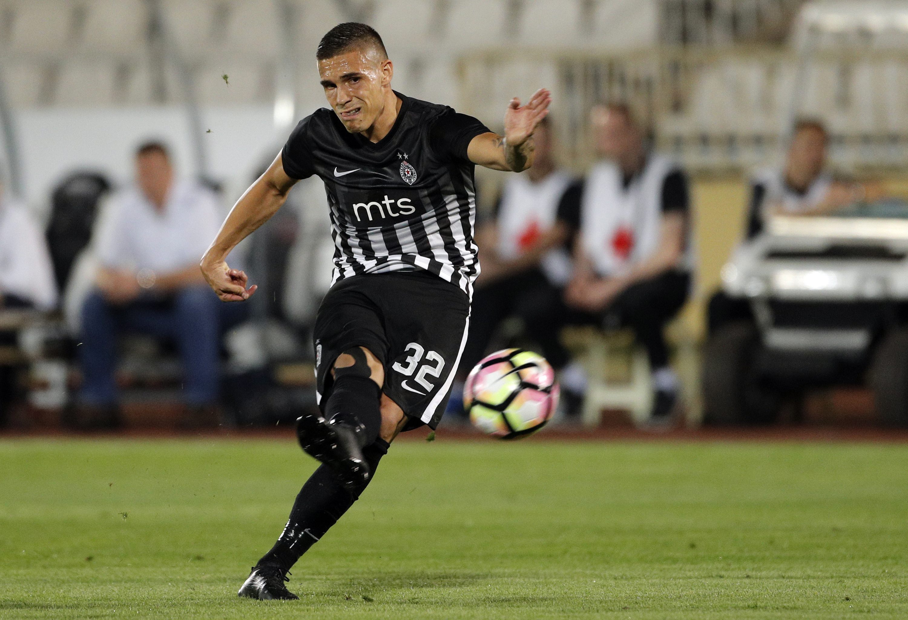 Uros Djurdjevic Partizan - Videoton 17.8.2017. Beograd, Srbija, 17. Avgust 2017. UEFA Liga Evrope kvalifikacije plej of Europa League play off (credit image &amp; photo: Pedja Milosavljevic / STARSPORT)