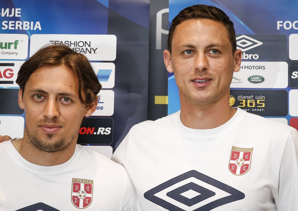 Fudbal Soccer
Okupljanje reprezentacije pred mec sa Velsom Wales Vels
Stara Pazova, 05.06.2017.
Uros Matic (L) and Nemanja Matic (R)
foto: Srdjan Stevanovic/Starsportphoto ©