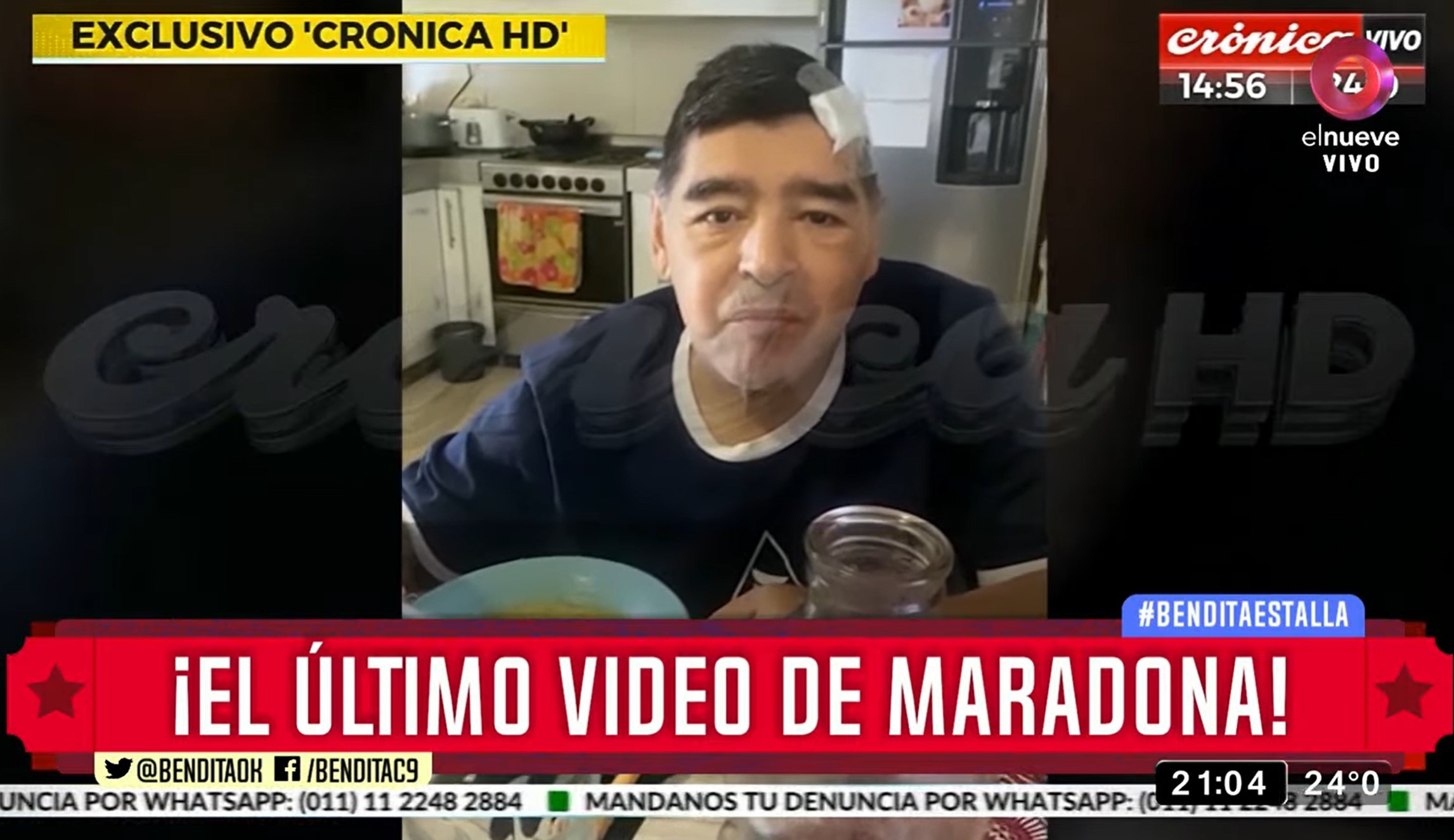 Maradona, poslednji snimak
