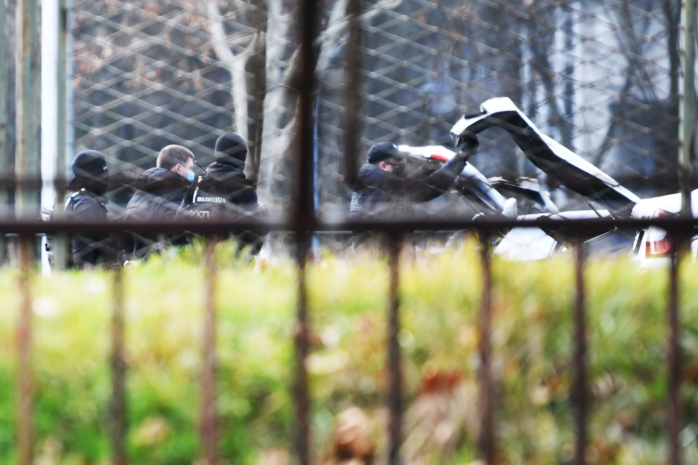 Beograd 04.02.2021. Privođenje, privodjenje, Policija ispred stadiona fudbalskog kluba Partizan, Partizan, žandarmerija Foto: Vesna Lalić/Nova.rs