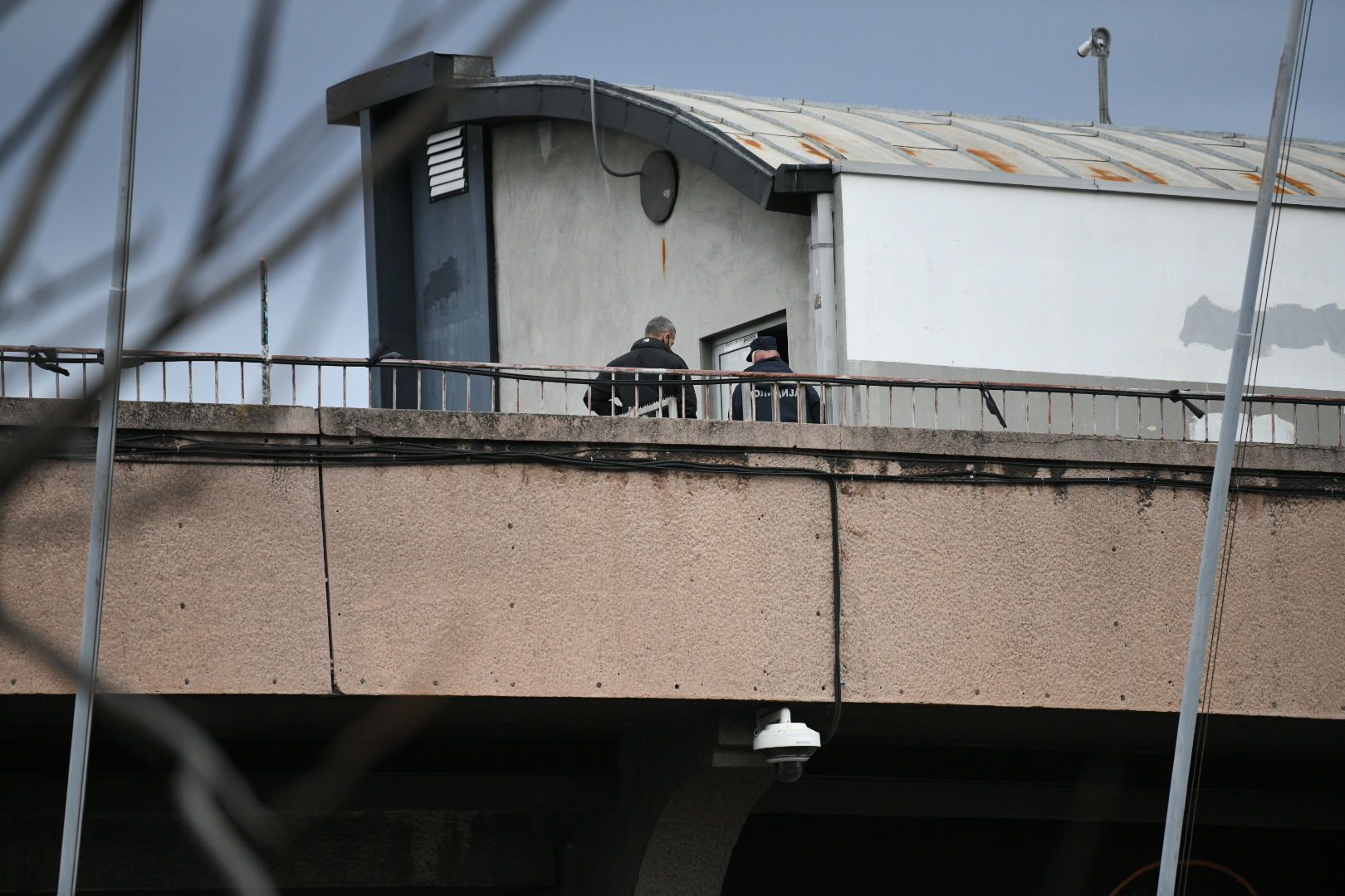 Beograd 04.02.2021. Policija ispred stadiona fudbalskog kluba Partizan, Partizan, žandarmerija Foto: Vesna Lalić/Nova.rs