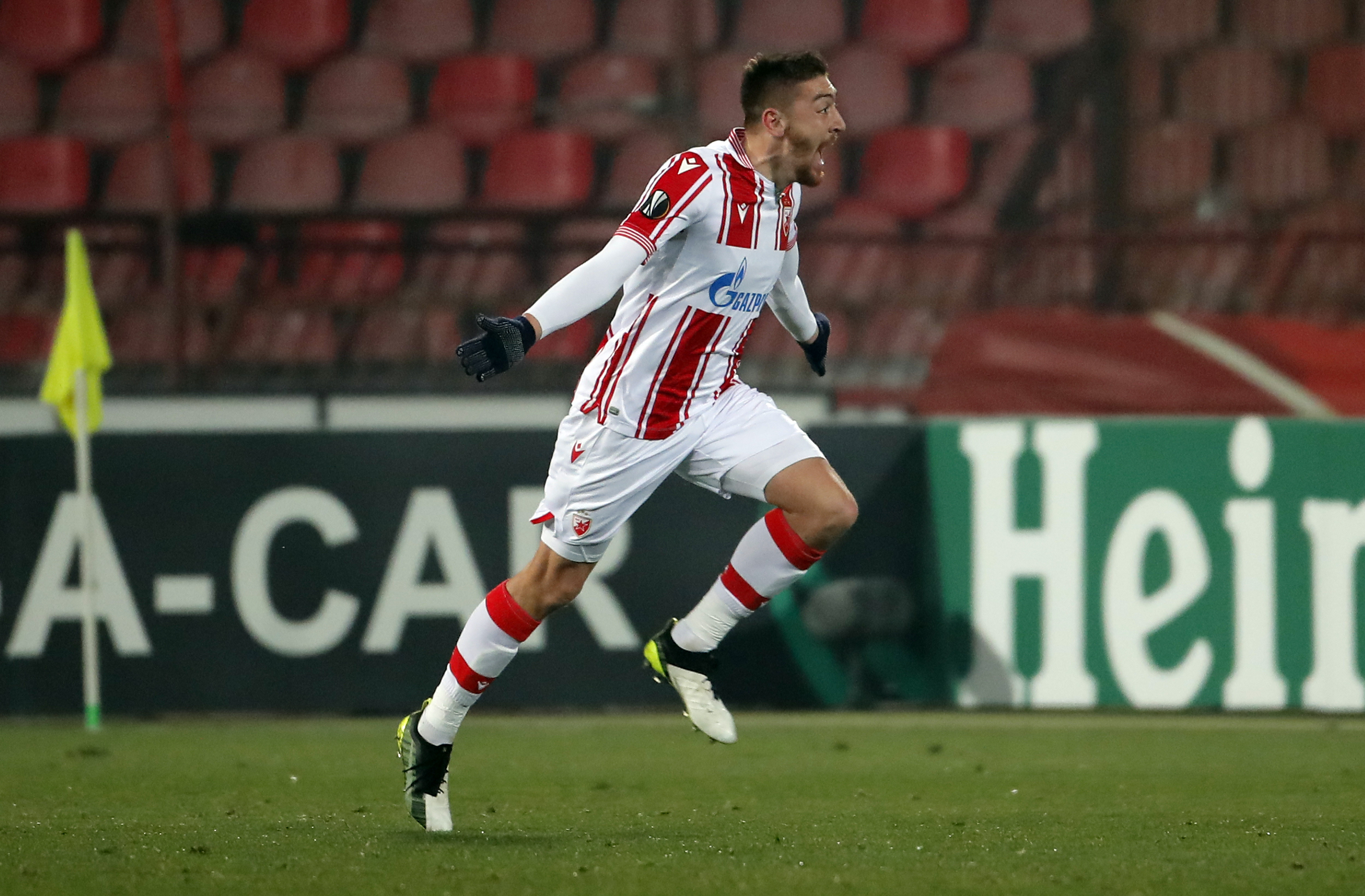 Red Stars Milan Pavkov UEFA Europa League, Crvena Zvezda - Milan. Round of 32 , 1st leg 18.2.2021. Feb. 18. 2021.  foto: Pedja Milosavljevic / STARSPORT