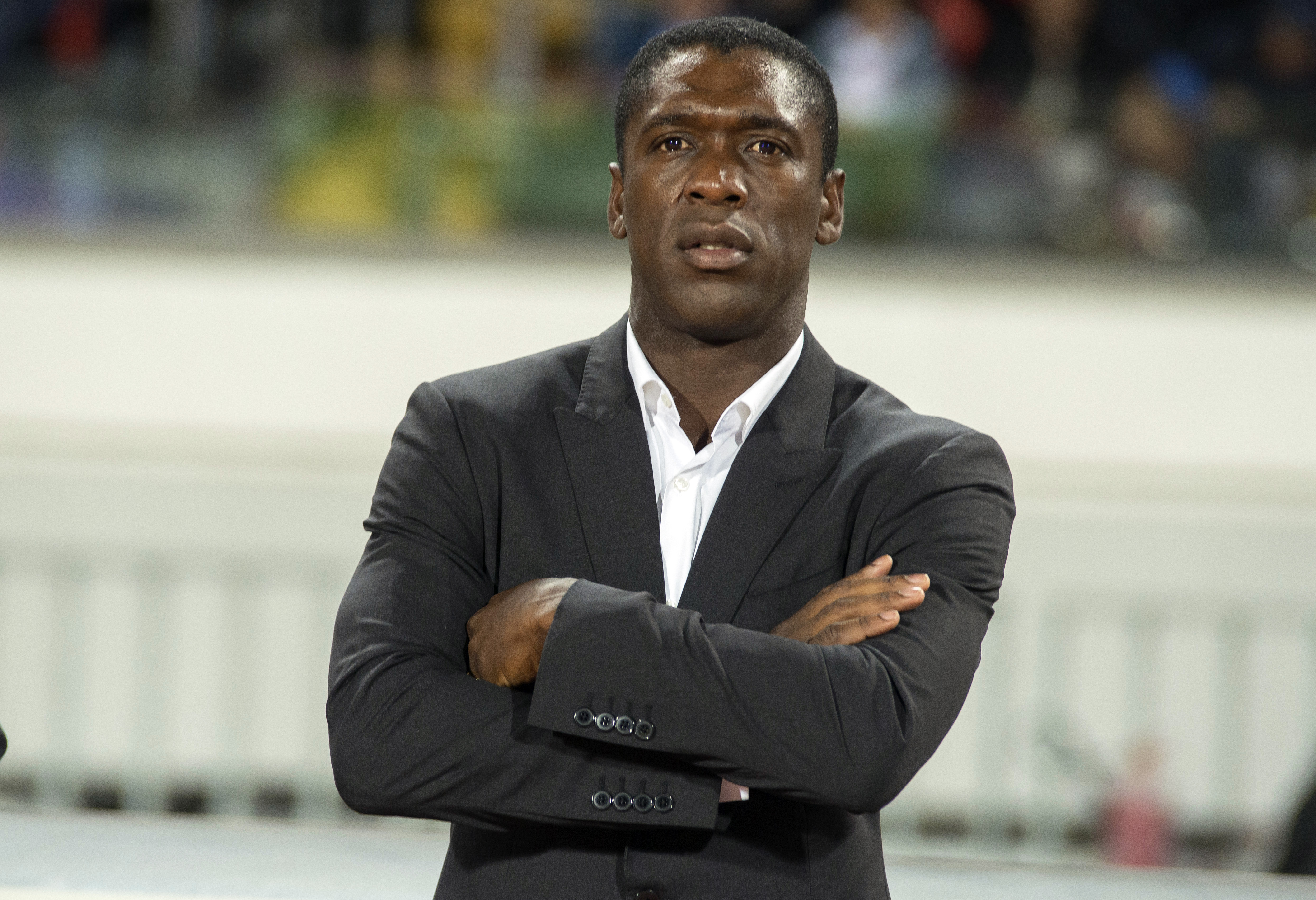 epa07171253 Cameroon's head coach Clarence Seedorf during the Africa Cup of Nations (AFCON) 2019 qualifying soccer match between Morocco and Cameroon in Casablanca, Morocco, 16 November 2018.  EPA-EFE/JALAL MORCHIDI