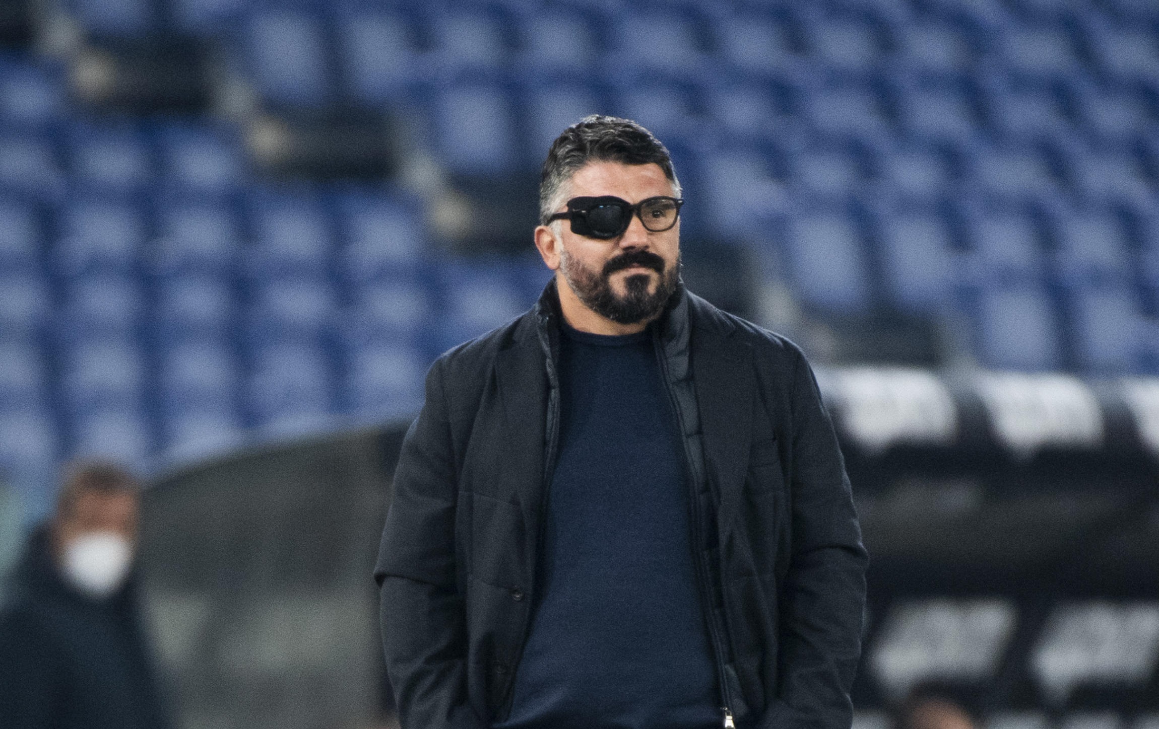 epa08896771 Napoli's coach, Gennaro Gattuso, during the Italian Serie A soccer match Lazio -Napoli at Olimpico Stadium in Rome, Italy, 20 December 2020.  EPA-EFE/CLAUDIO PERI