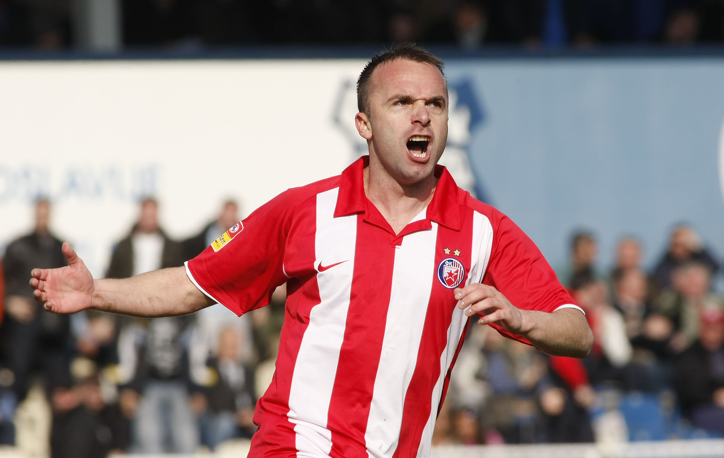 Fudbal, Jelen super liga, season 2008/09.OFK Beograd Vs. Crvena Zvezda.Ognjen Koroman.Beograd, 14.03.2009..Photo: © Srdjan Stevanovic/Starsportphoto.com
