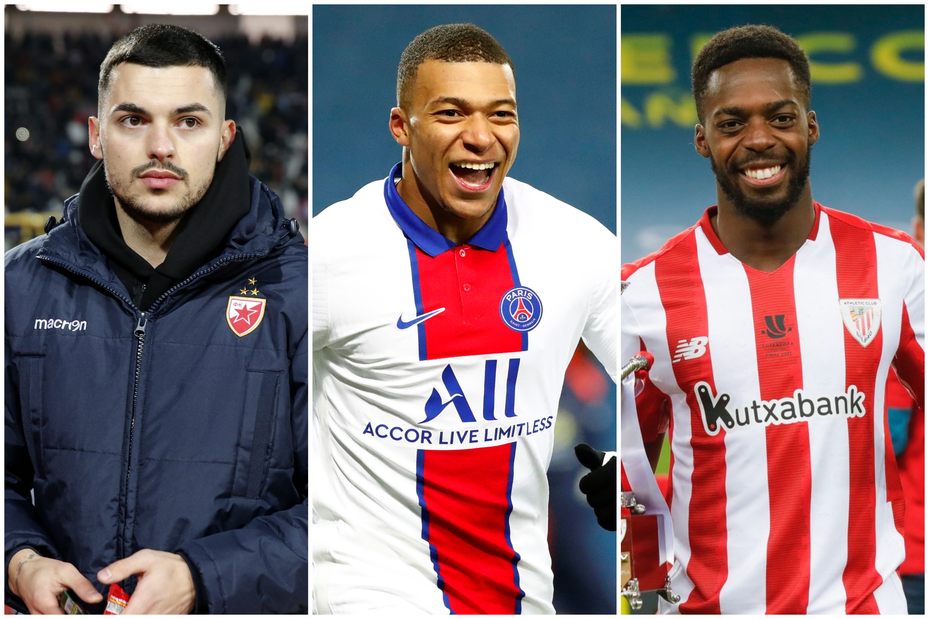 Nemanja Radonjić, Kilijan Mbape, Injaki Vilijams, kombo Foto: Pedja Milosavljevic/STARSPORT/EPA-EFE/Guillaume Horcajuelo/pressinphoto / ddp USA / Profimedia