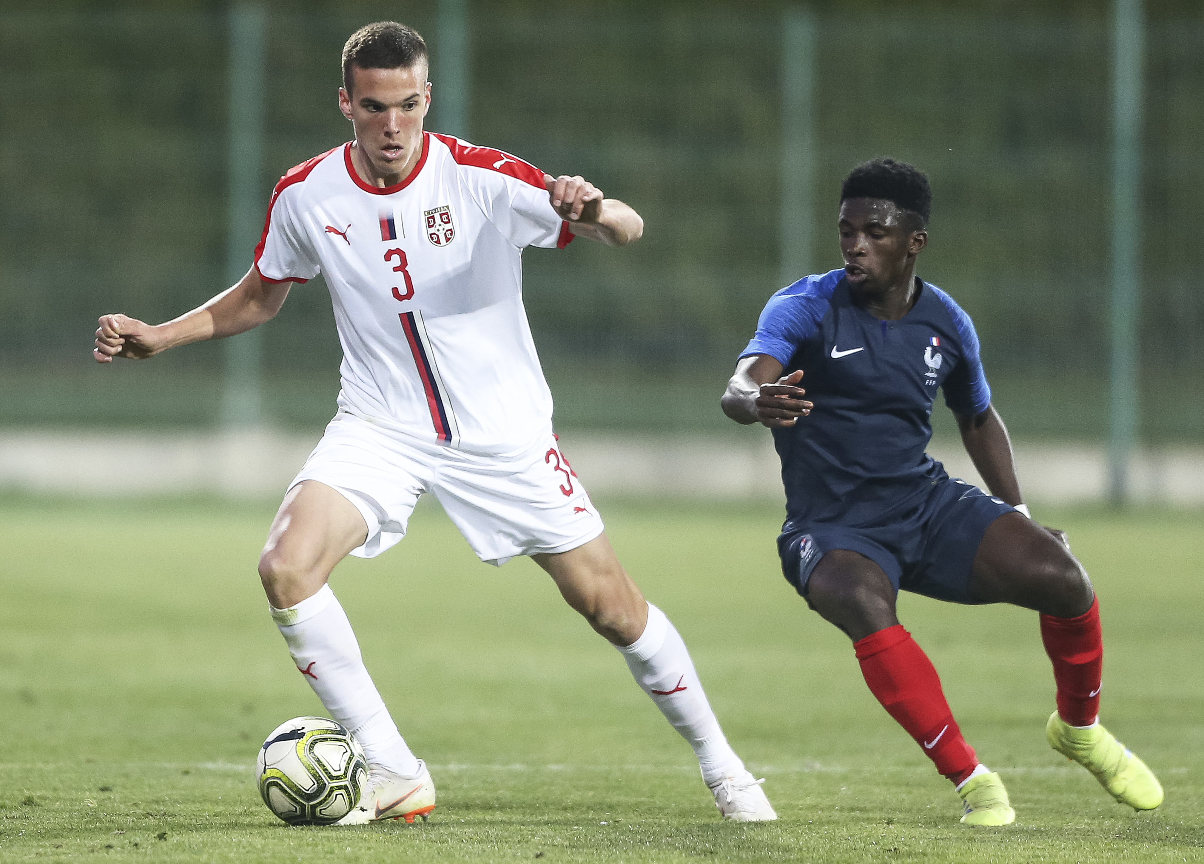 Fudbal Soccer Reprezentacija Srbije U17 Elite round - Group 8 - Srbija U17 v Francuska U17
Uros Blagojevic (L)
Stara Pazova, 29.03.2019.
foto: Starsportphoto ©