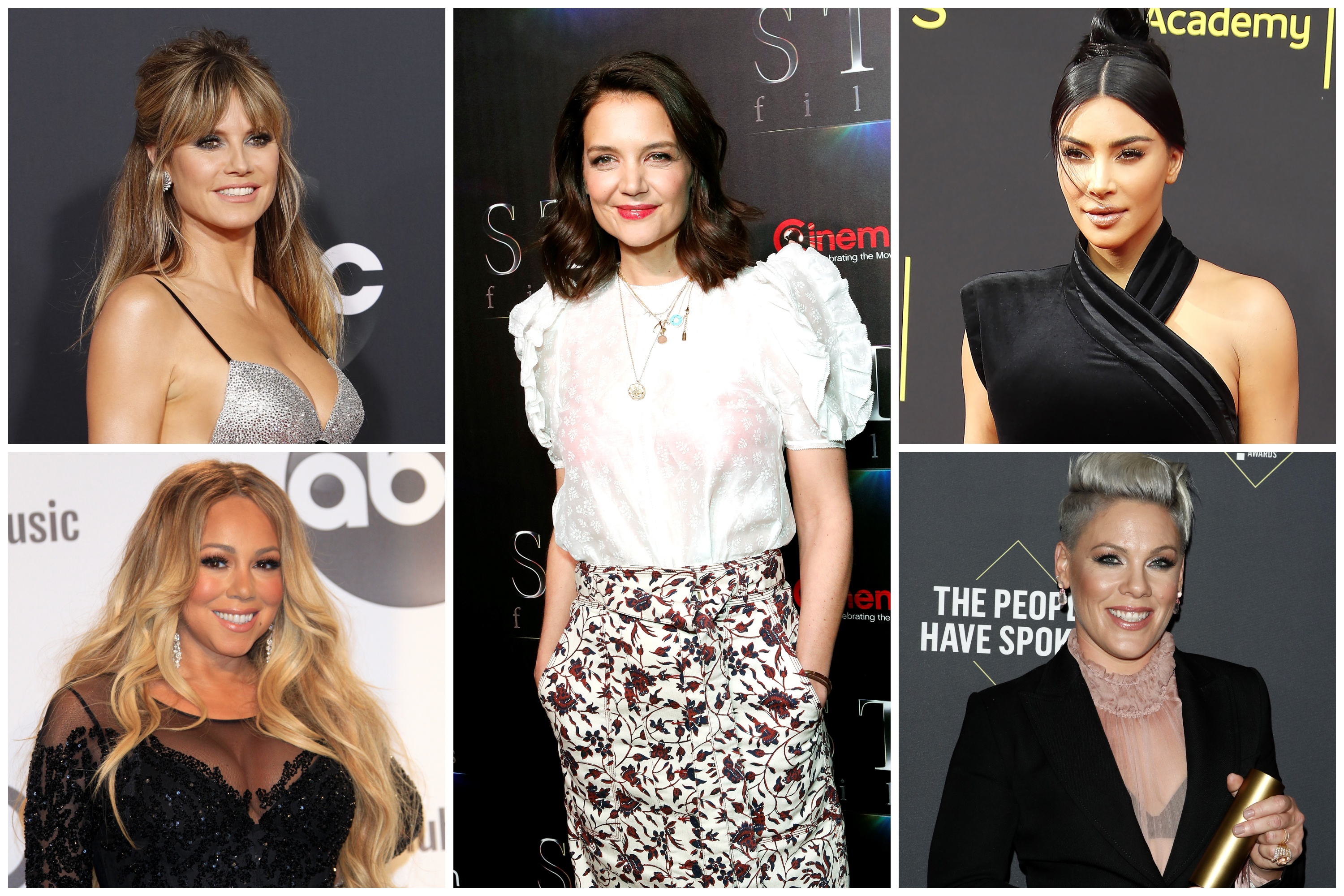 Hajdi Klum, Maraja Keri, Kejti Holms, Kim Kardašijan, Pink, kombo Foto: EPA-EFE/NINA PROMMER