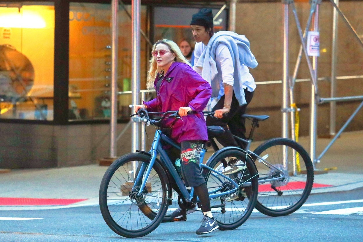 *EXCLUSIVE* Weekends are for biking! Madonna and boyfriend Ahlamalik Williams go on a Sunday bike ride together