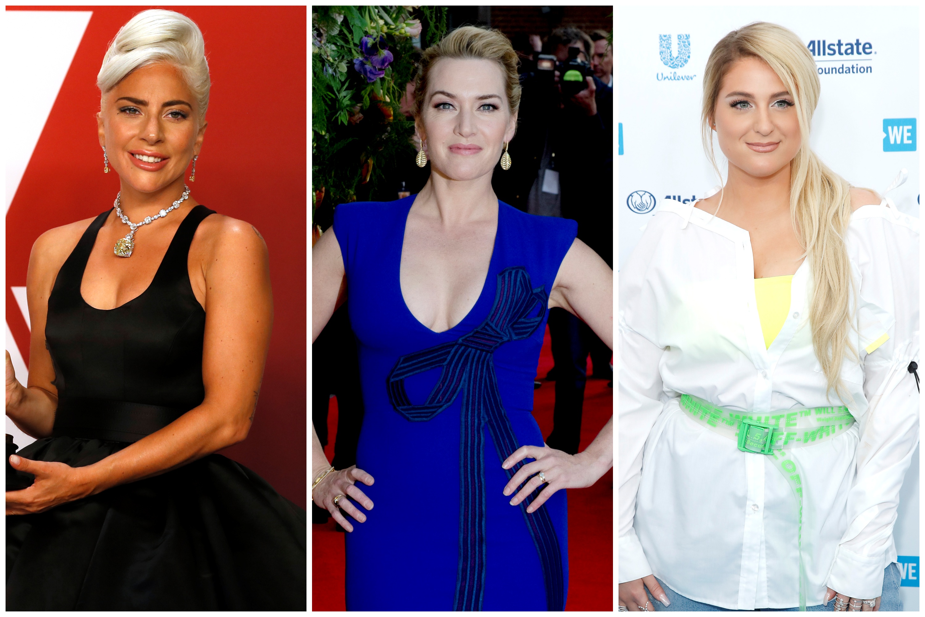 Lejdi Gaga, Kejt Vinslet, Megan Trejnor, kombo Foto: EPA-EFE/ETIENNE LAURENT/NINA PROMMER/EPA/HANNAH MCKAY