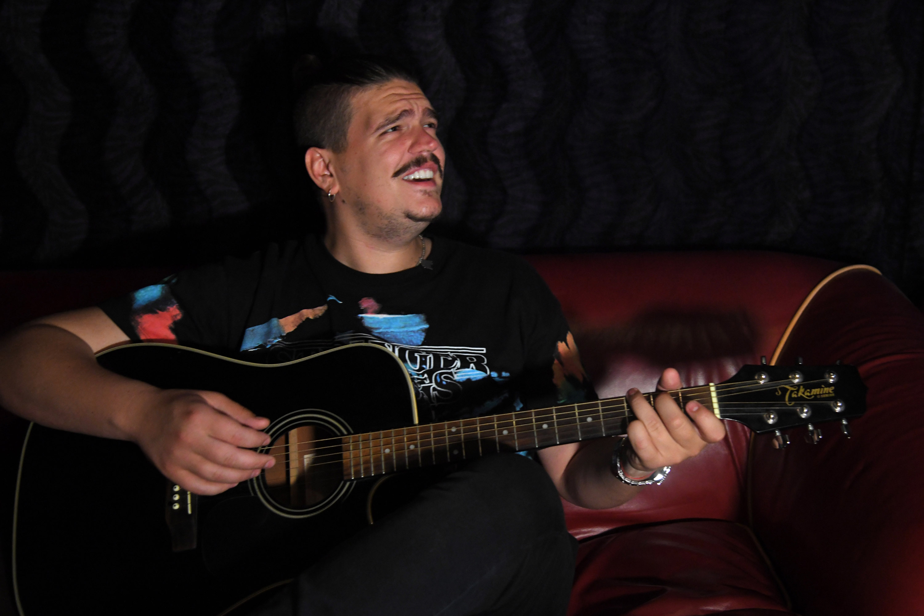 Beograd 30.06.2021. Isak Šabanović, snimanje pesama u studiju Aleksandra Milića Milija, Zvezde Granda Foto: Nemanja Jovanović/Nova.rs