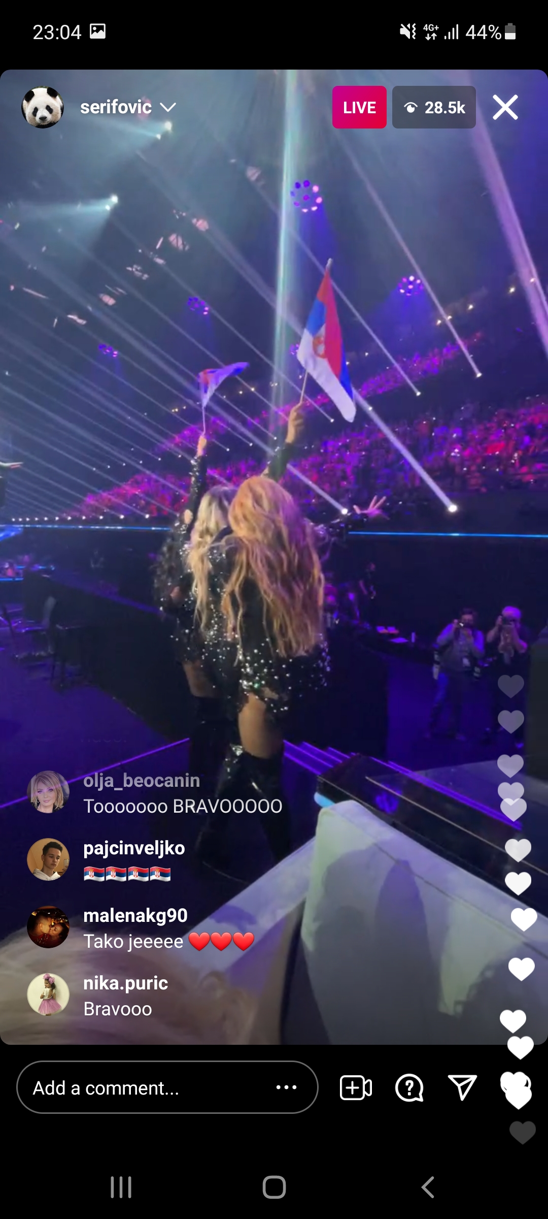 Hurricane, Evrovizija, finale Foto: Instagram/serifovic